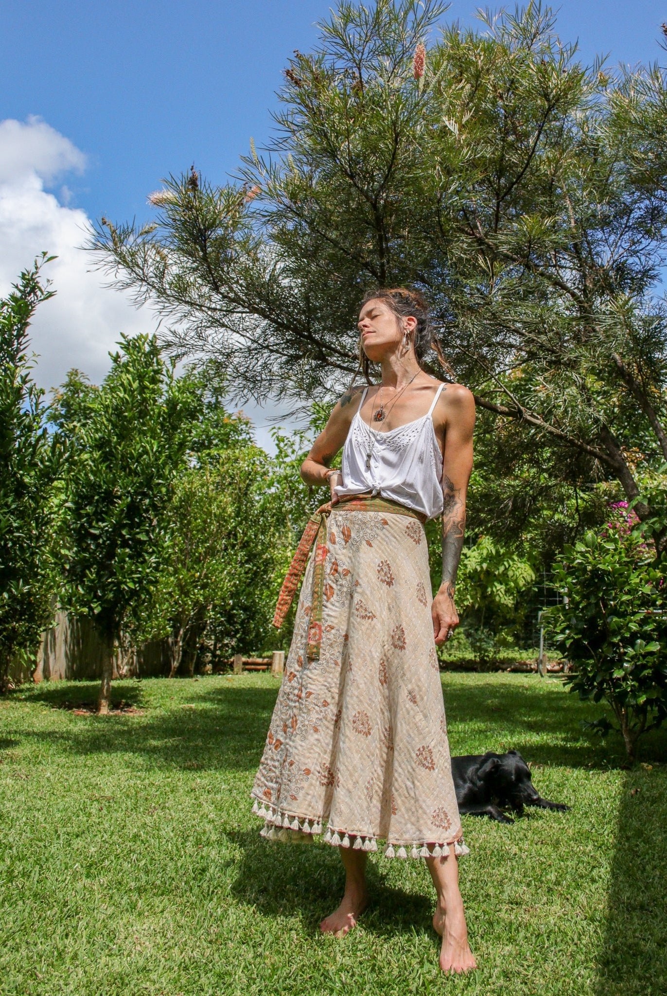 Sundar Kantha Skirts - Renew Bohemian Pty Ltd