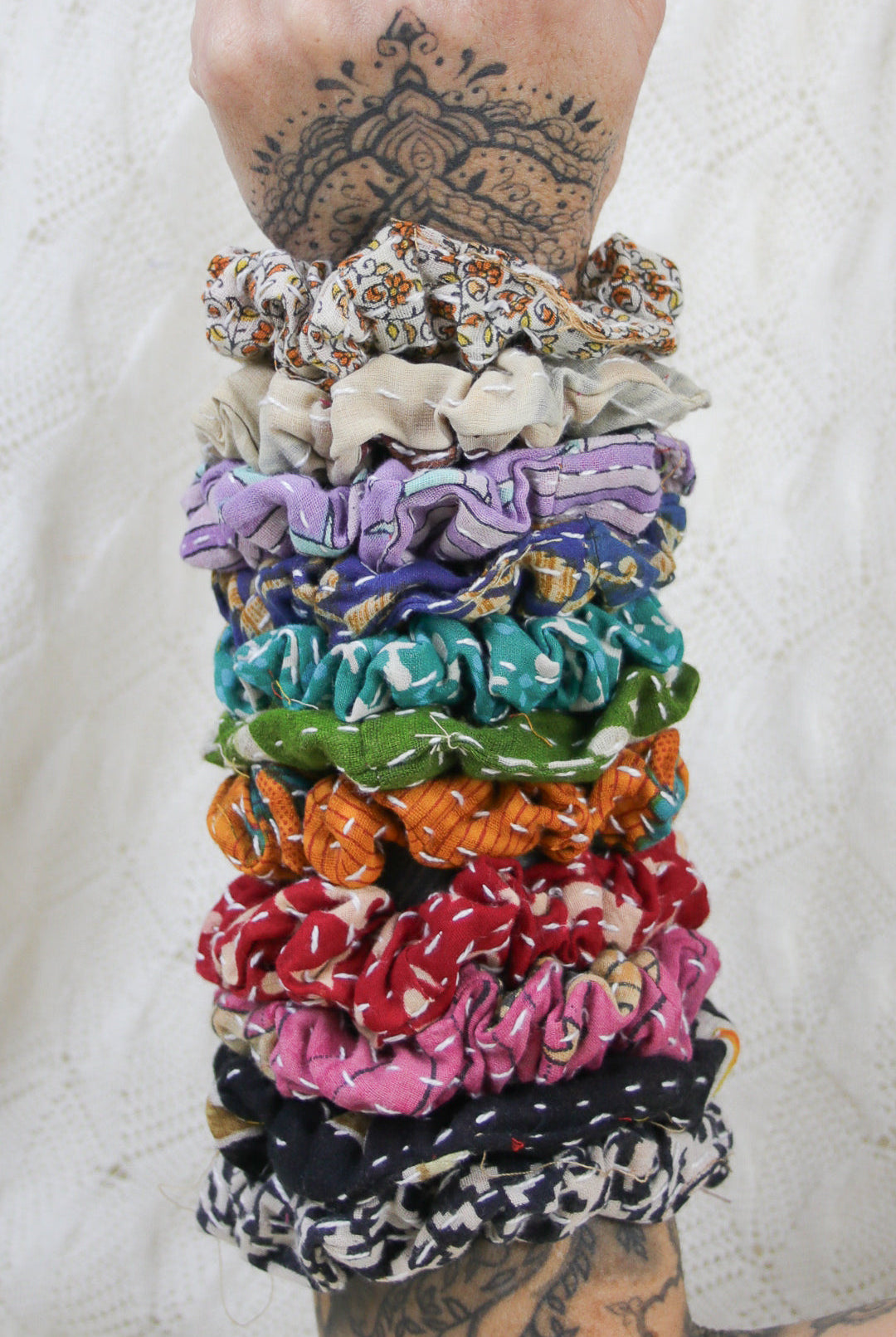 Kantha Scrunchies