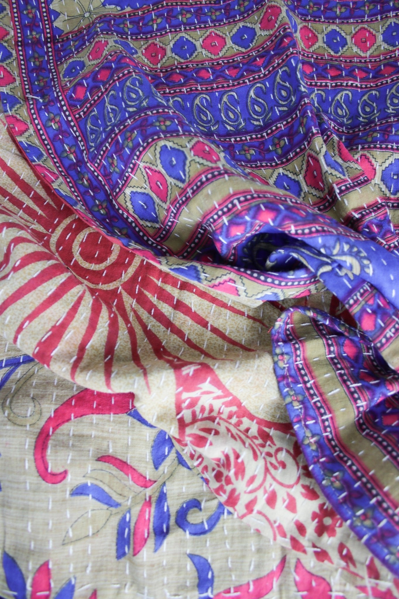 Chunky Kantha Scarf (17073) ChunkyKanthaScarfRenewVintage170732 Renew Bohemian Pty Ltd