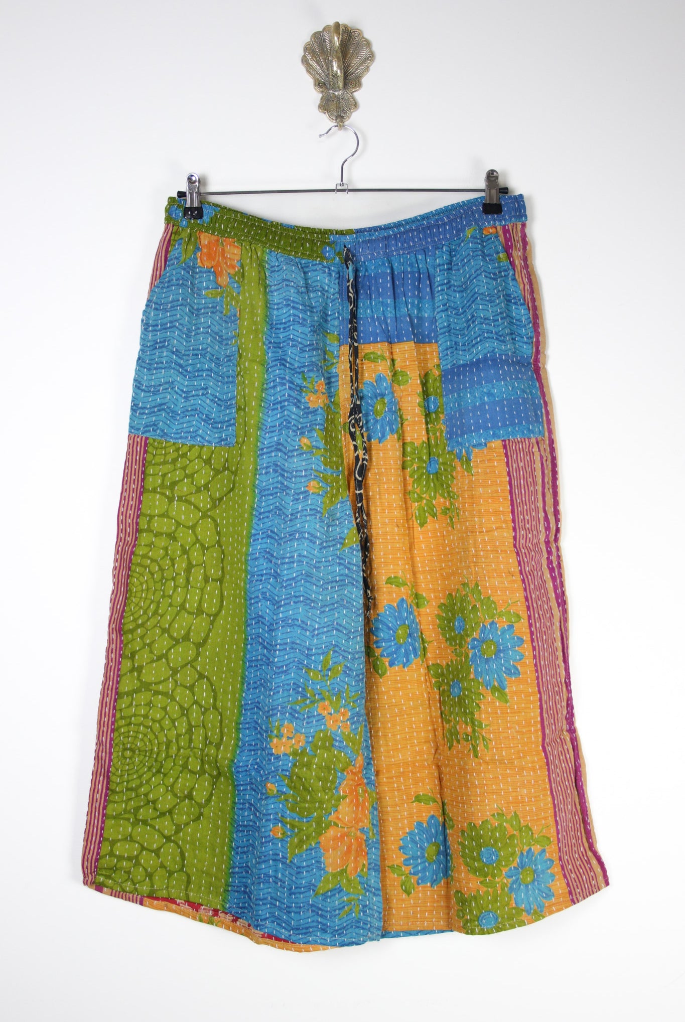 Cropped Kantha Pants 2XL (20988) CroppedPants2XLRenewBohemian209881 Renew Bohemian Pty Ltd