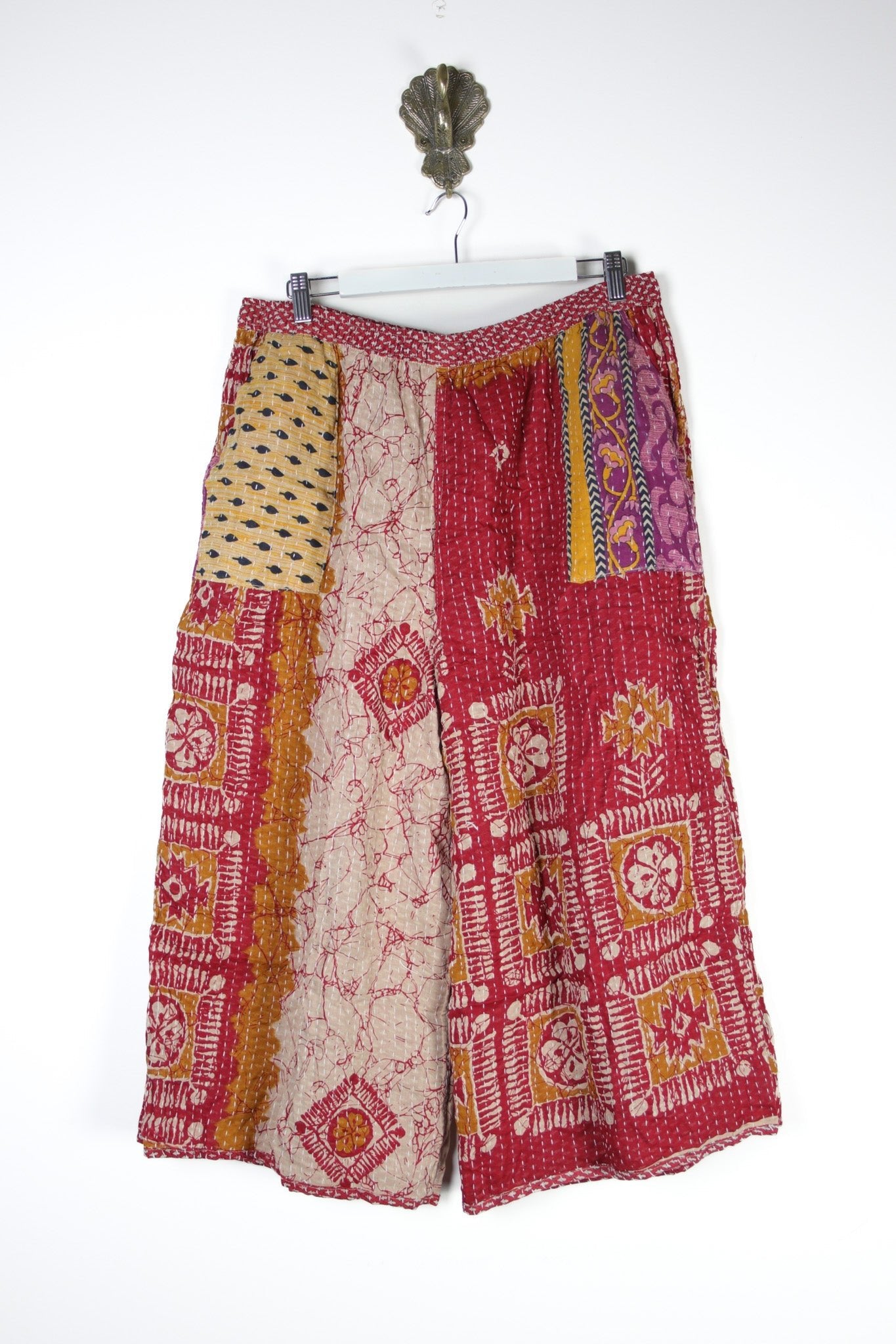 Cropped Kantha Pants 2XL (15721) CroppedPants2XLRenewVintage157212 Renew Bohemian Pty Ltd