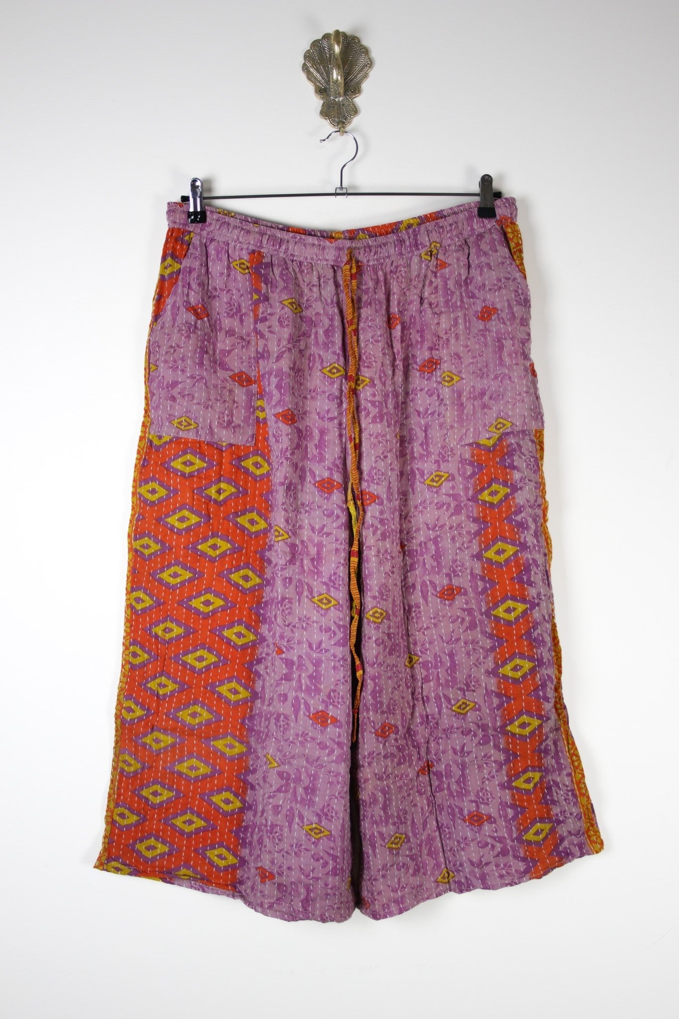 Cropped Kantha Pants 2XL (16643) CroppedPants2XLRenewVintage166431 Renew Bohemian Pty Ltd