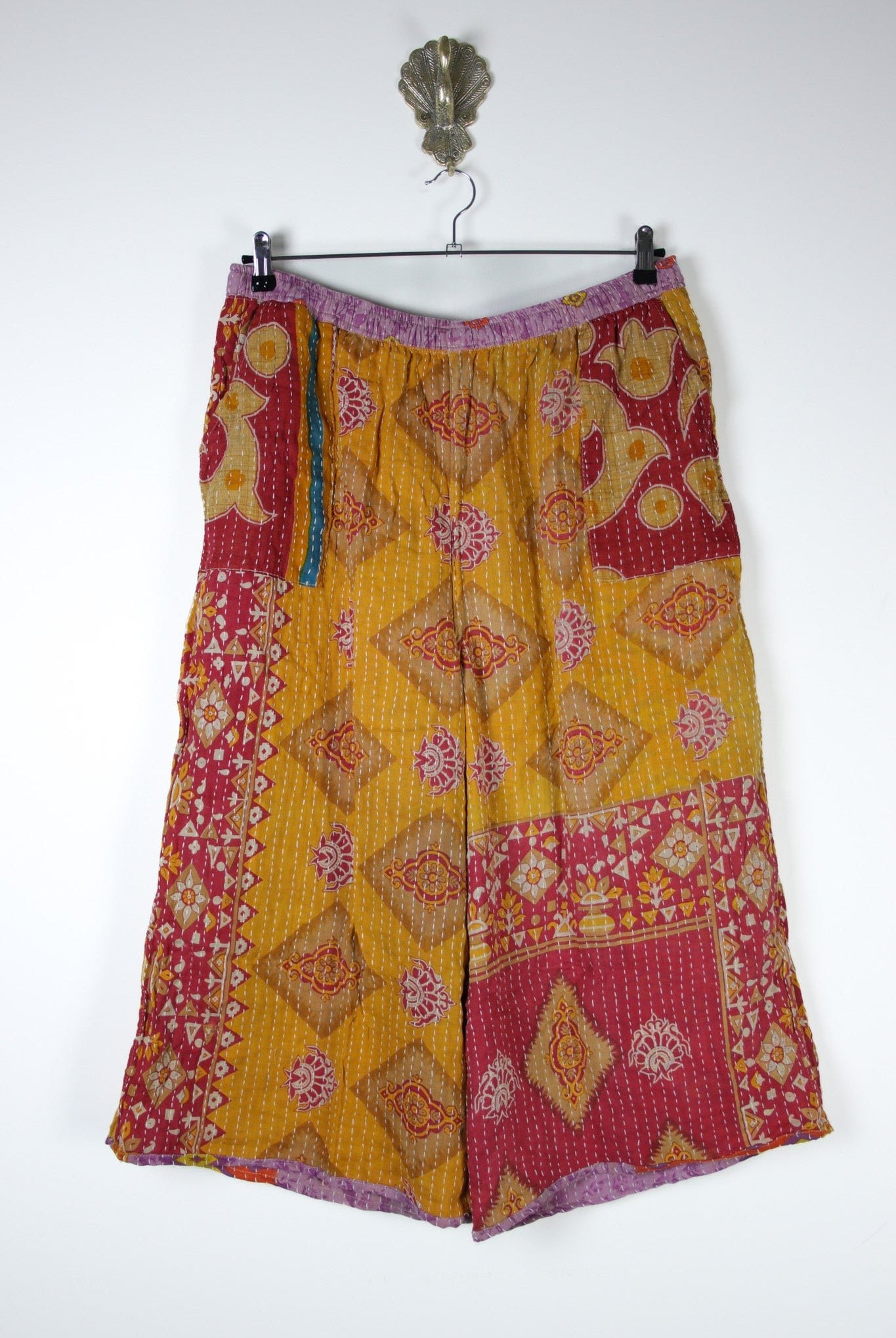 Cropped Kantha Pants 2XL (16643) CroppedPants2XLRenewVintage166432 Renew Bohemian Pty Ltd