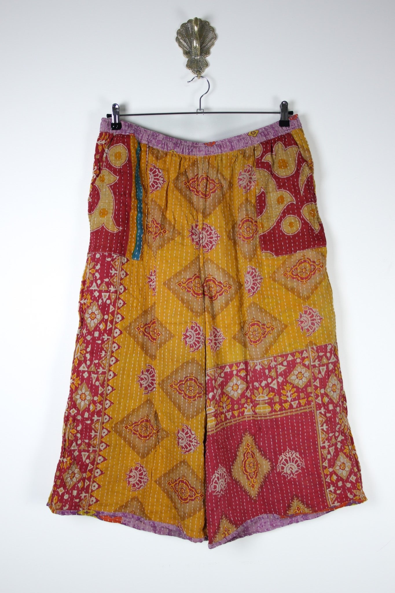 Cropped Kantha Pants 2XL (16643) CroppedPants2XLRenewVintage166432 Renew Bohemian Pty Ltd