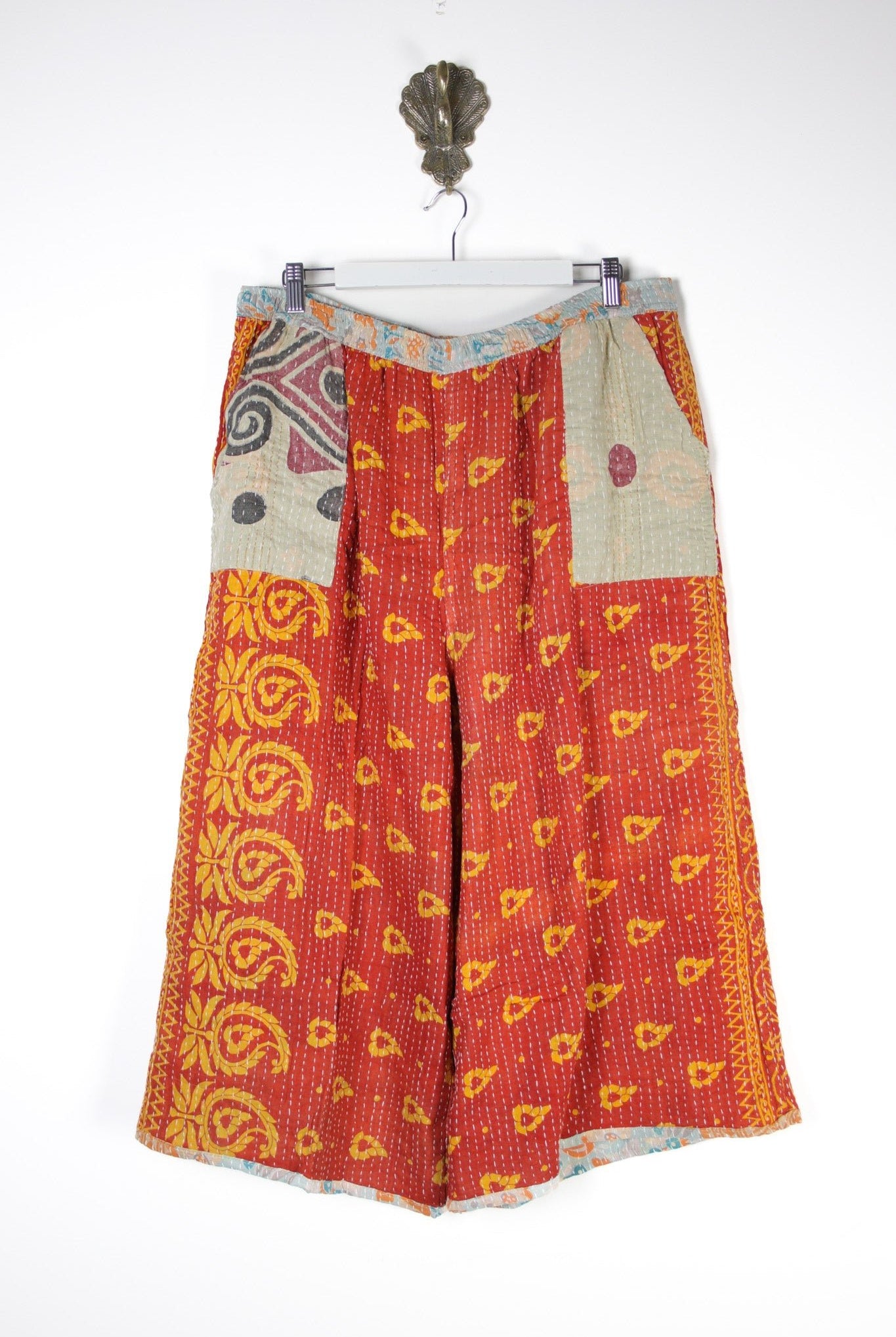 Cropped Kantha Pants 3XL (15730) CroppedPants3XLRenewVintage157302 Renew Bohemian Pty Ltd