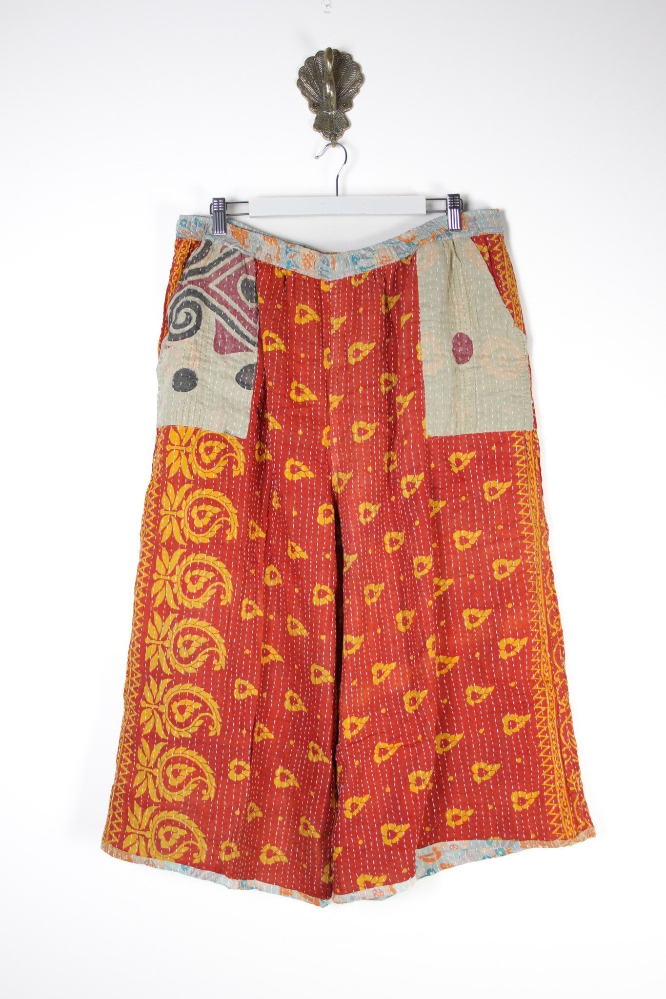 Cropped Kantha Pants 3XL (15730) CroppedPants3XLRenewVintage157302 Renew Bohemian Pty Ltd