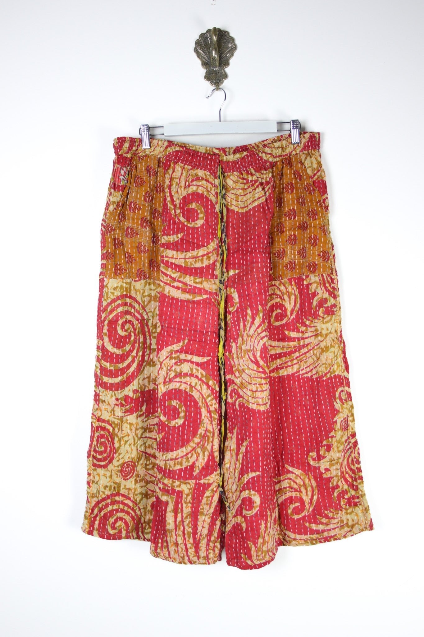 Cropped Kantha Pants 3XL (15733) CroppedPants3XLRenewVintage157331 Renew Bohemian Pty Ltd
