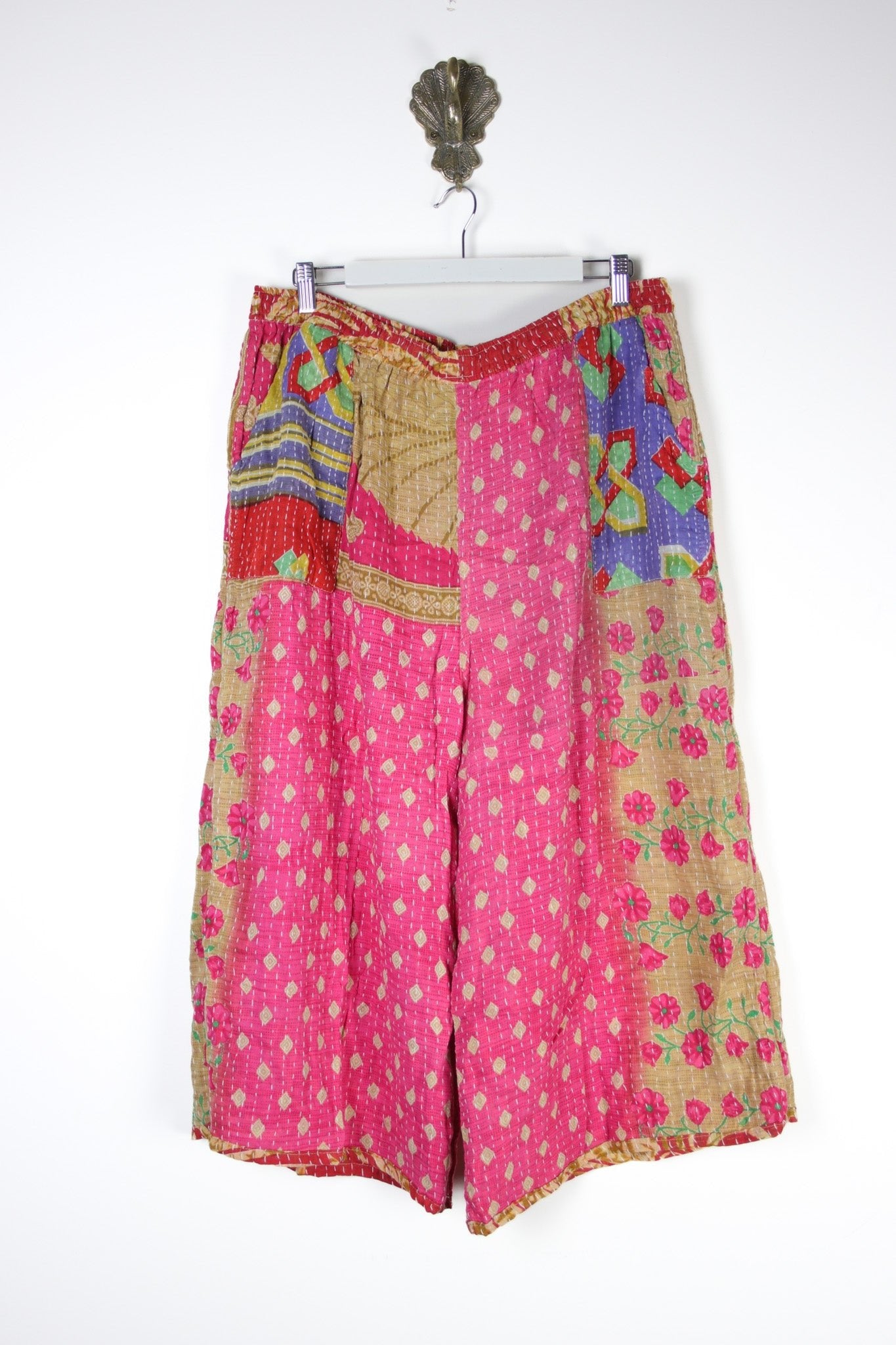 Cropped Kantha Pants 3XL (15733) CroppedPants3XLRenewVintage157332 Renew Bohemian Pty Ltd