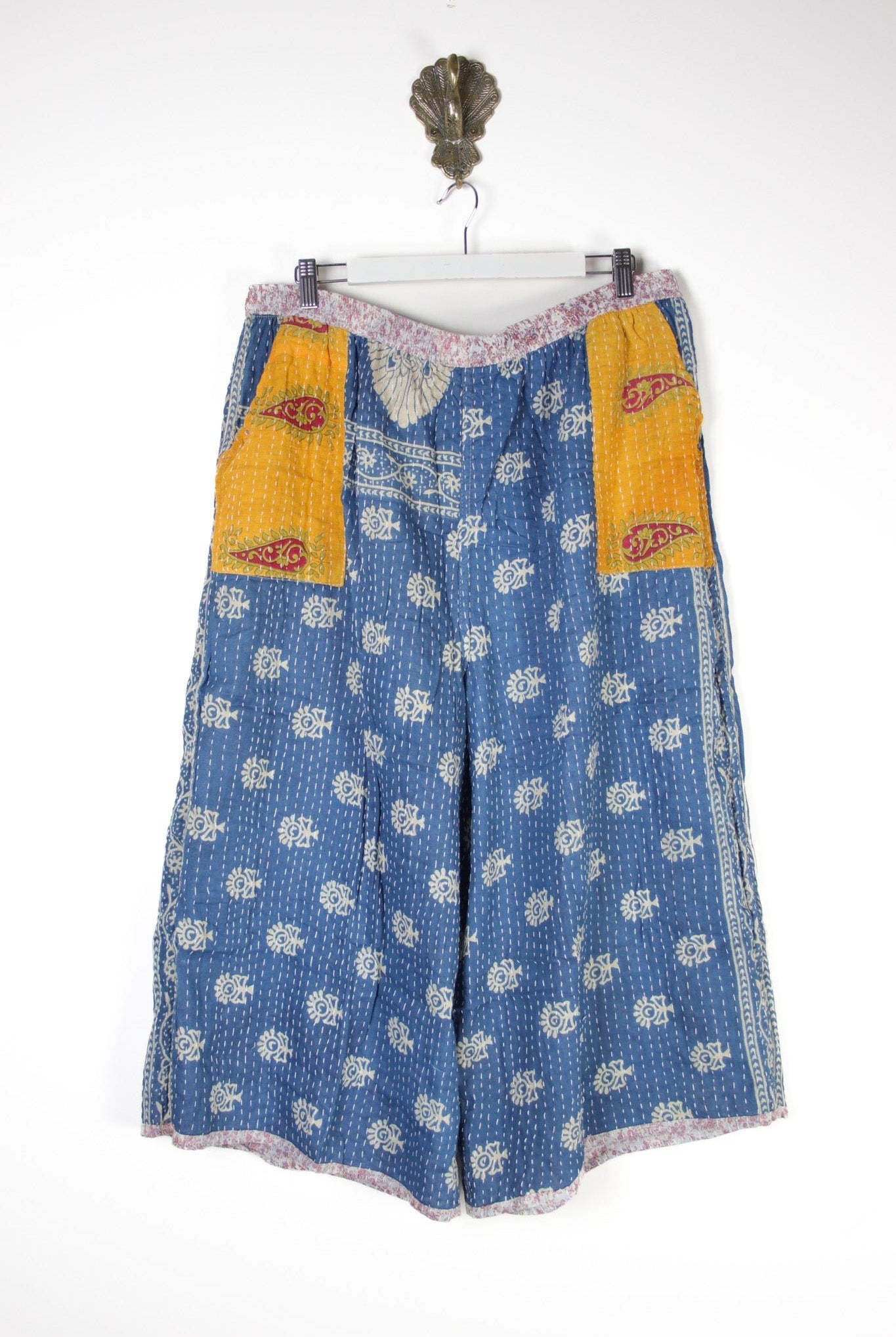 Cropped Kantha Pants 3XL (15734) CroppedPants3XLRenewVintage157342 Renew Bohemian Pty Ltd