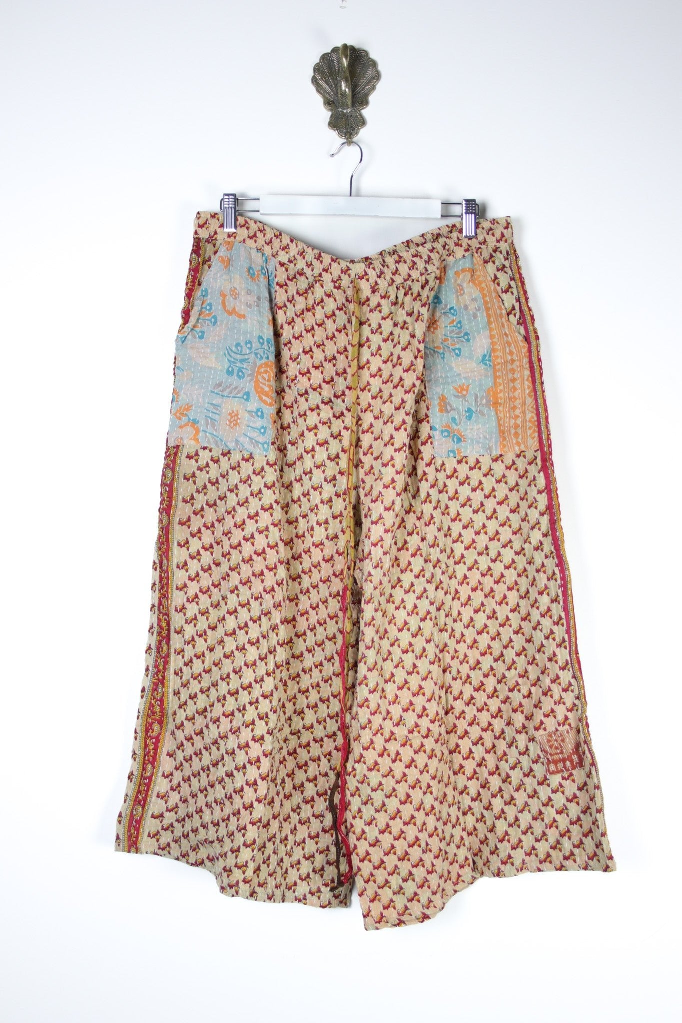 Cropped Kantha Pants 3XL (15737) CroppedPants3XLRenewVintage157371 Renew Bohemian Pty Ltd
