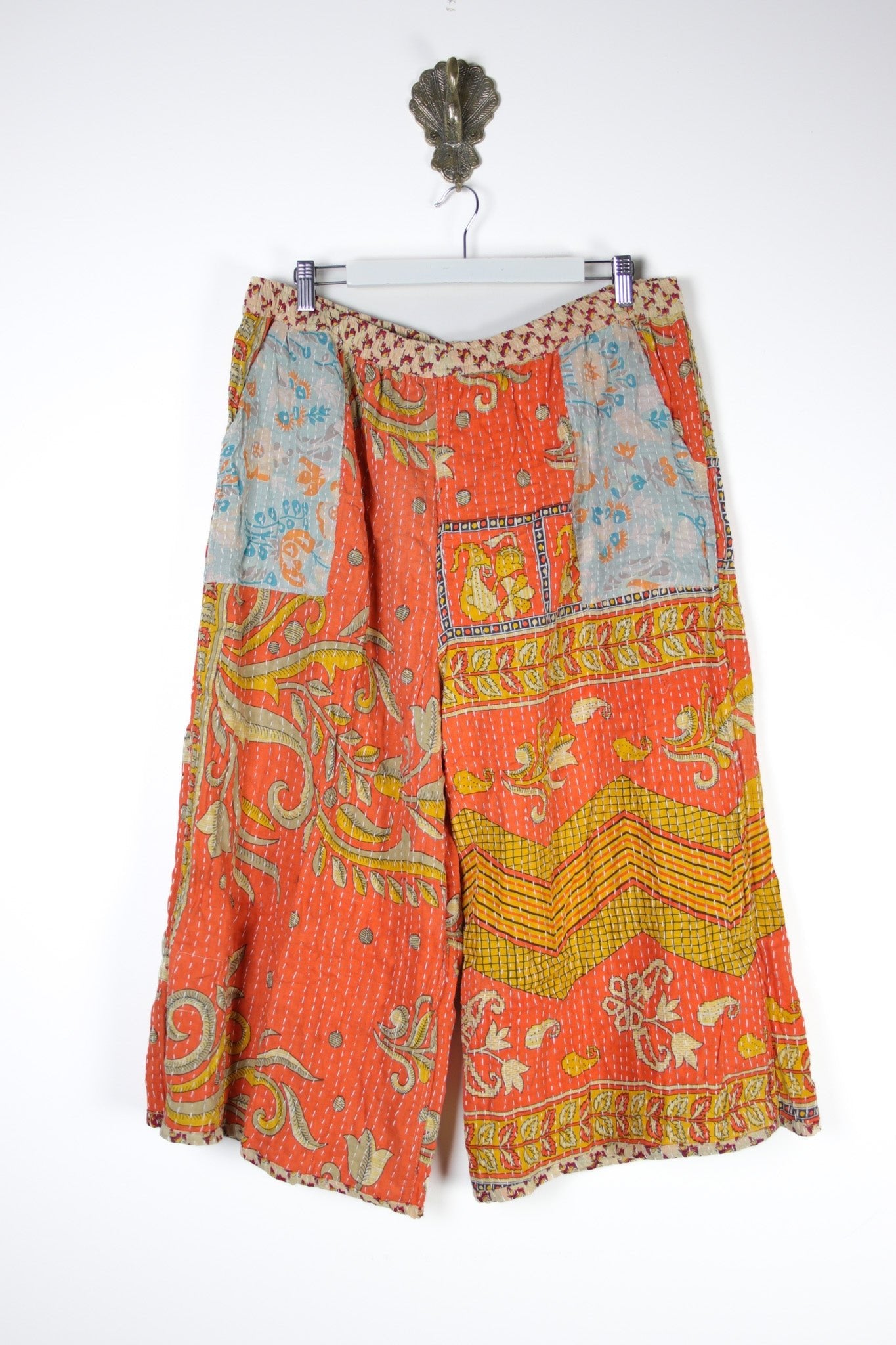 Cropped Kantha Pants 3XL (15737) CroppedPants3XLRenewVintage157372 Renew Bohemian Pty Ltd