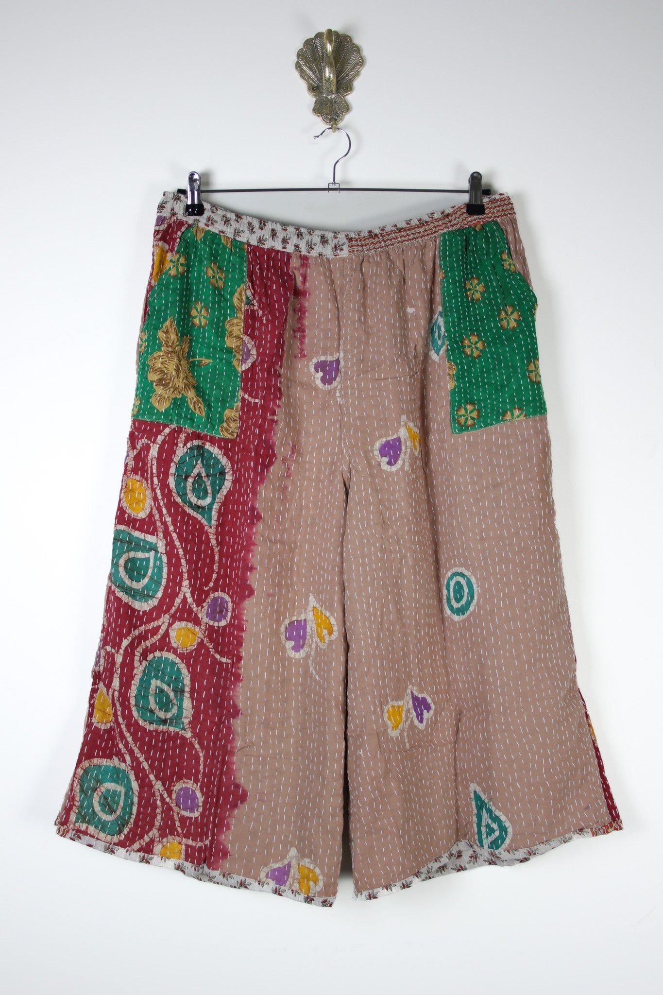 Cropped Kantha Pants 3XL (16637) CroppedPants3XLRenewVintage166372 Renew Bohemian Pty Ltd