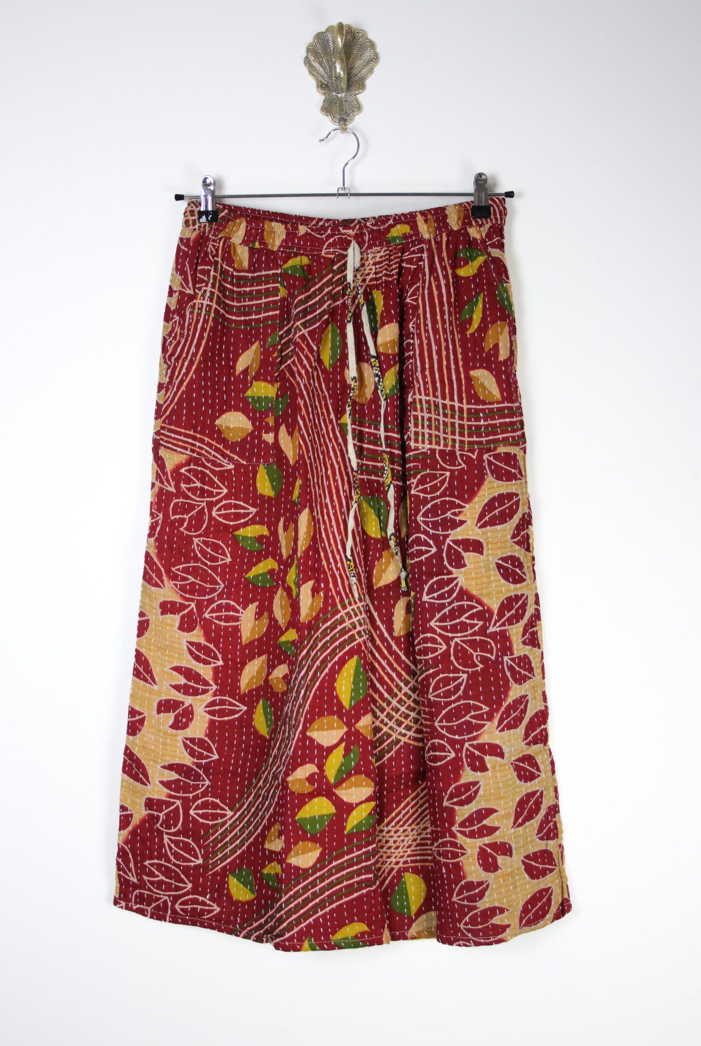 Cropped Kantha Pants L (20972) CroppedPantsLRenewBohemian209721 Renew Bohemian Pty Ltd