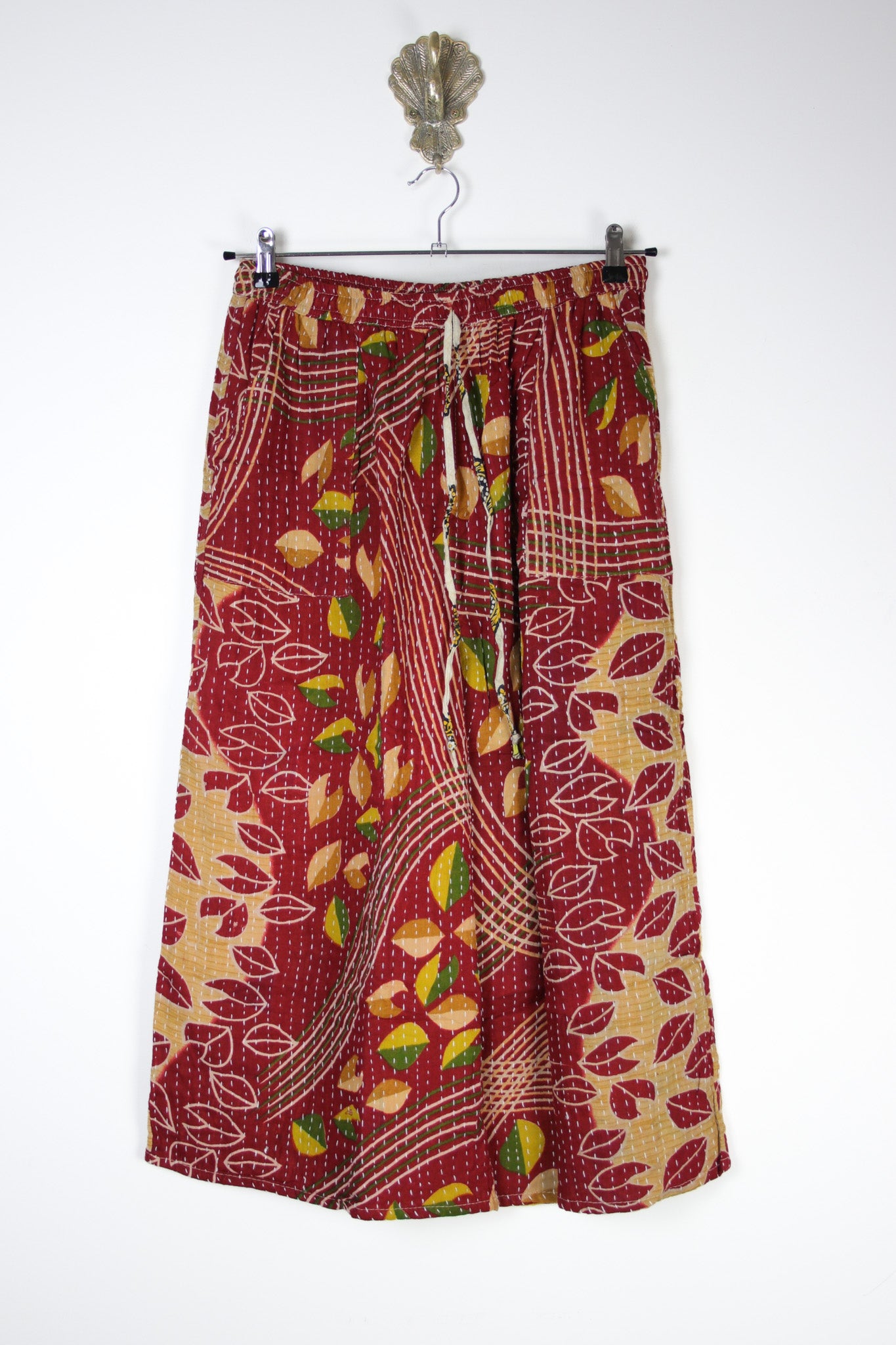 Cropped Kantha Pants L (20972) CroppedPantsLRenewBohemian209721 Renew Bohemian Pty Ltd