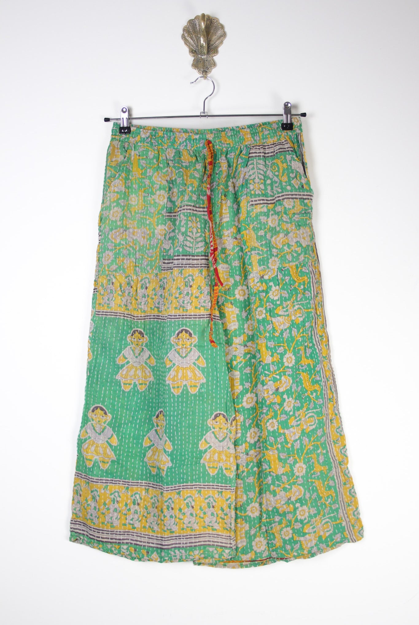 Cropped Kantha Pants M (20965) CroppedPantsMRenewBohemian209651 Renew Bohemian Pty Ltd
