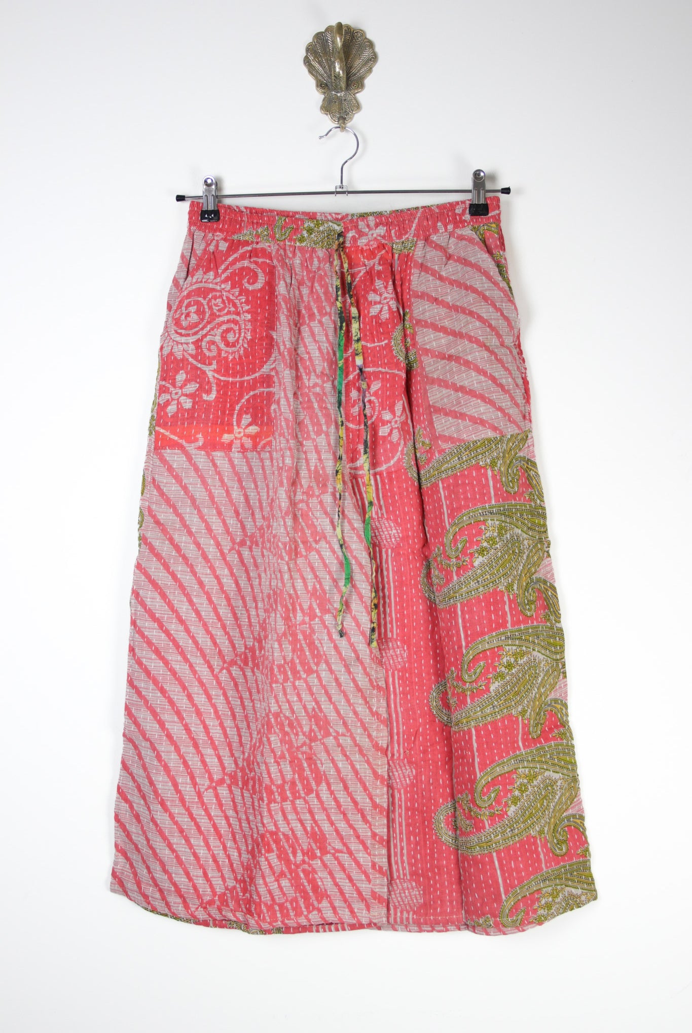 Cropped Kantha Pants M (20967) CroppedPantsMRenewBohemian209671 Renew Bohemian Pty Ltd