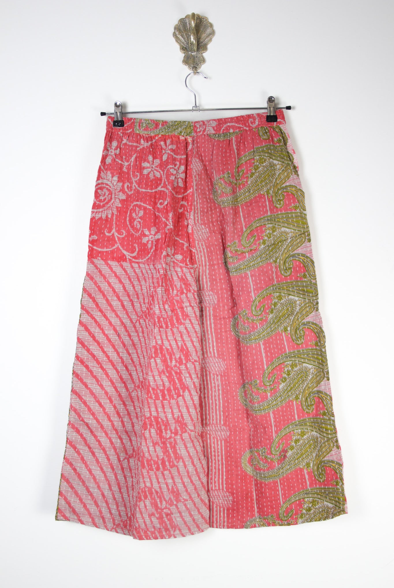 Cropped Kantha Pants M (20967) CroppedPantsMRenewBohemian209672 Renew Bohemian Pty Ltd