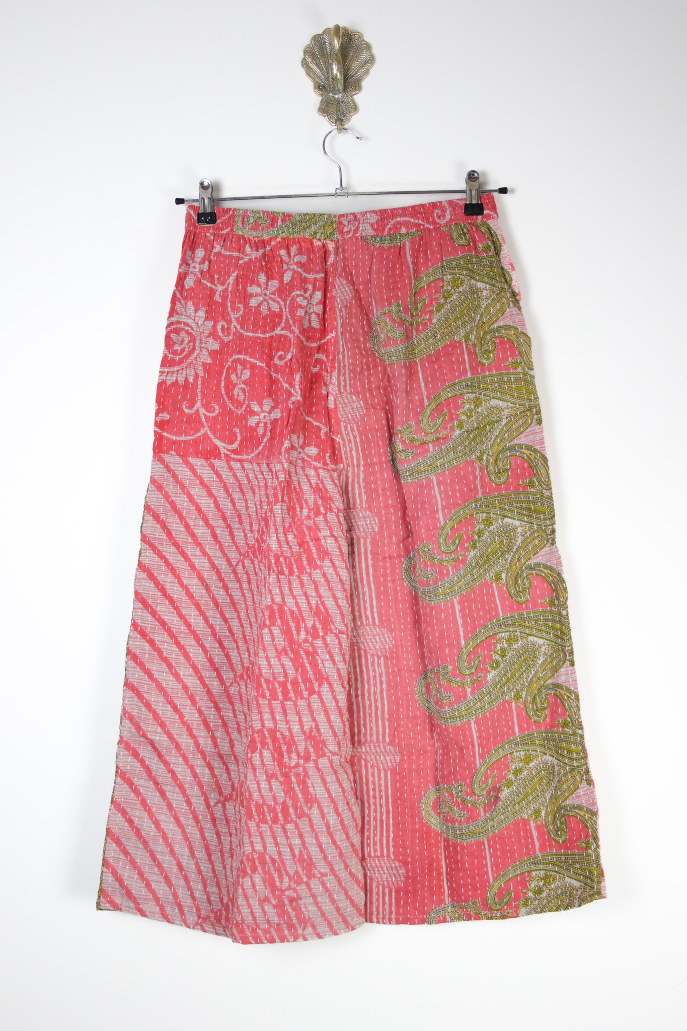 Cropped Kantha Pants M (20967) CroppedPantsMRenewBohemian209672 Renew Bohemian Pty Ltd