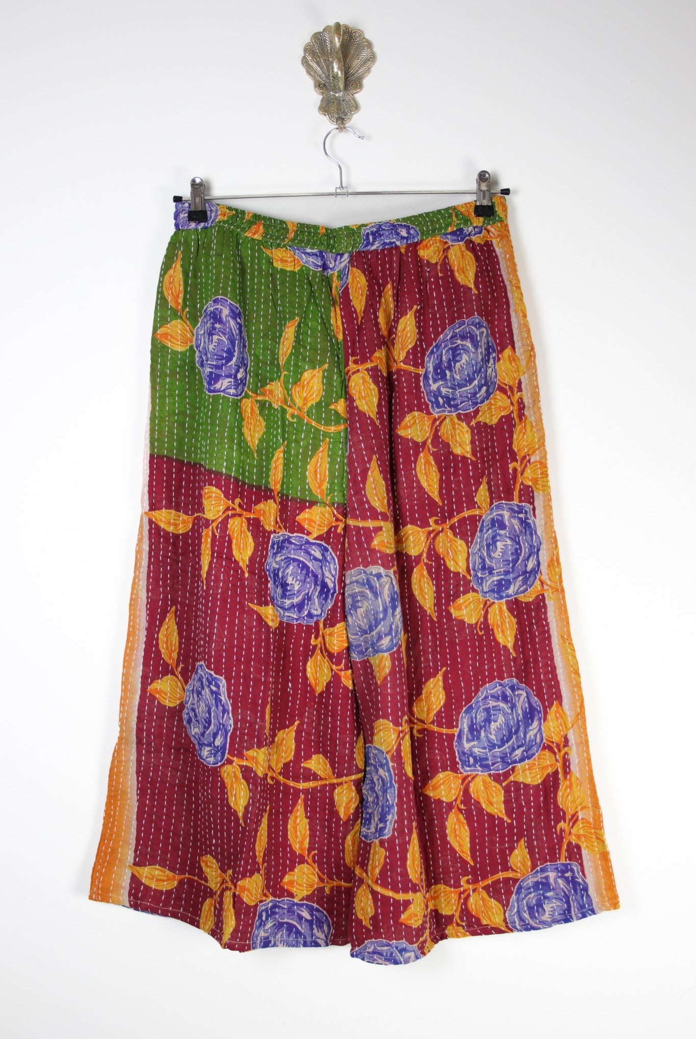 Cropped Kantha Pants XL (20979) CroppedPantsXLRenewBohemian209792 Renew Bohemian Pty Ltd