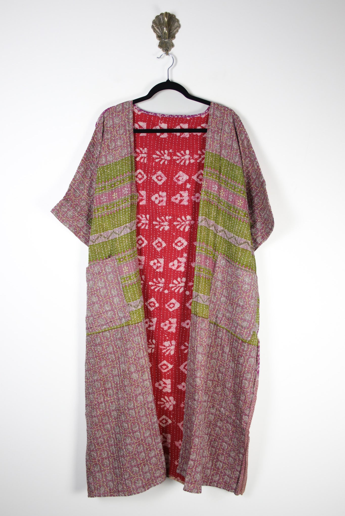 Kantha Flow Robe (20377) FlowRobeRenewBohemian203771 Renew Bohemian Pty Ltd