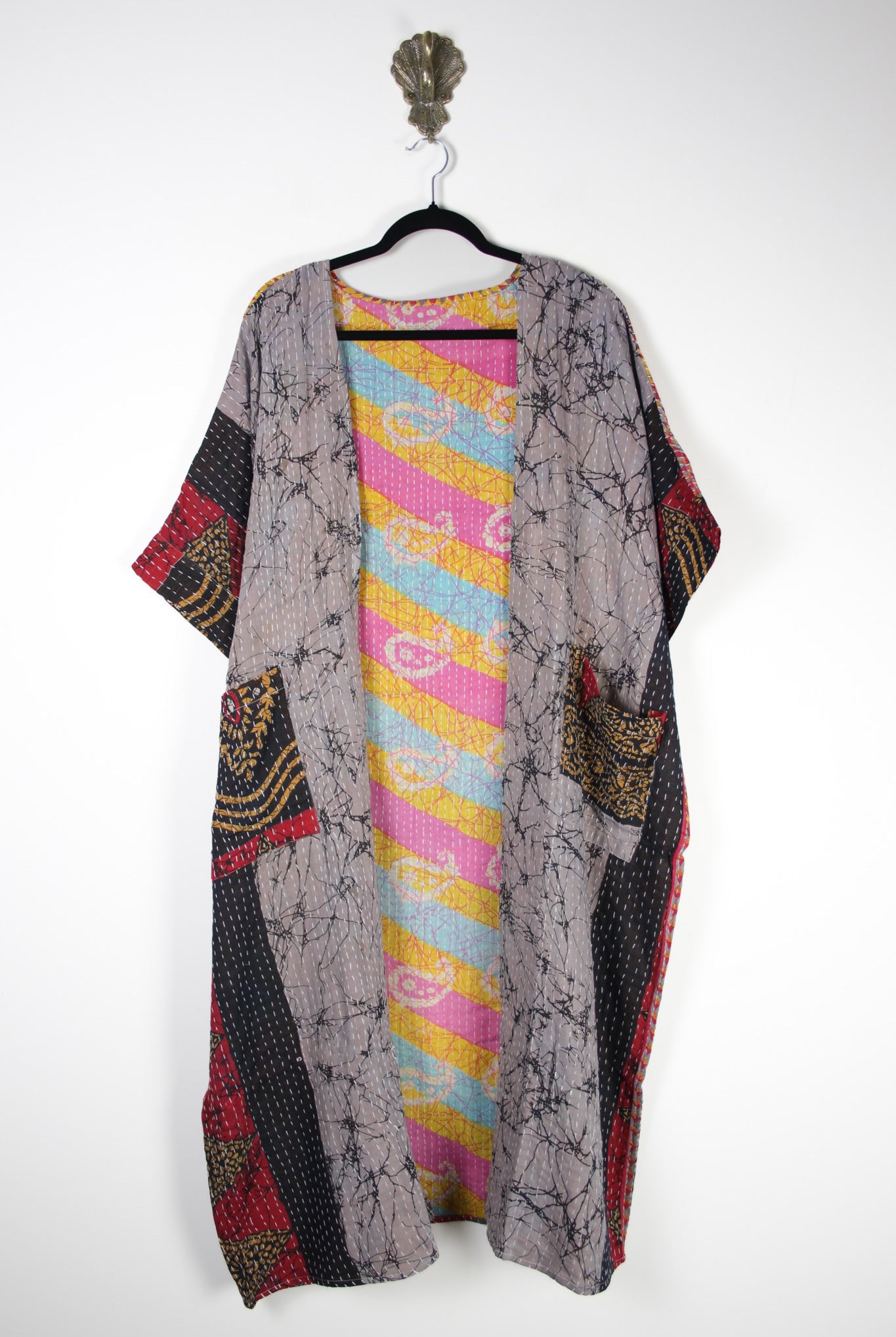 Kantha Flow Robe (20395) FlowRobeRenewBohemian203951 Renew Bohemian Pty Ltd