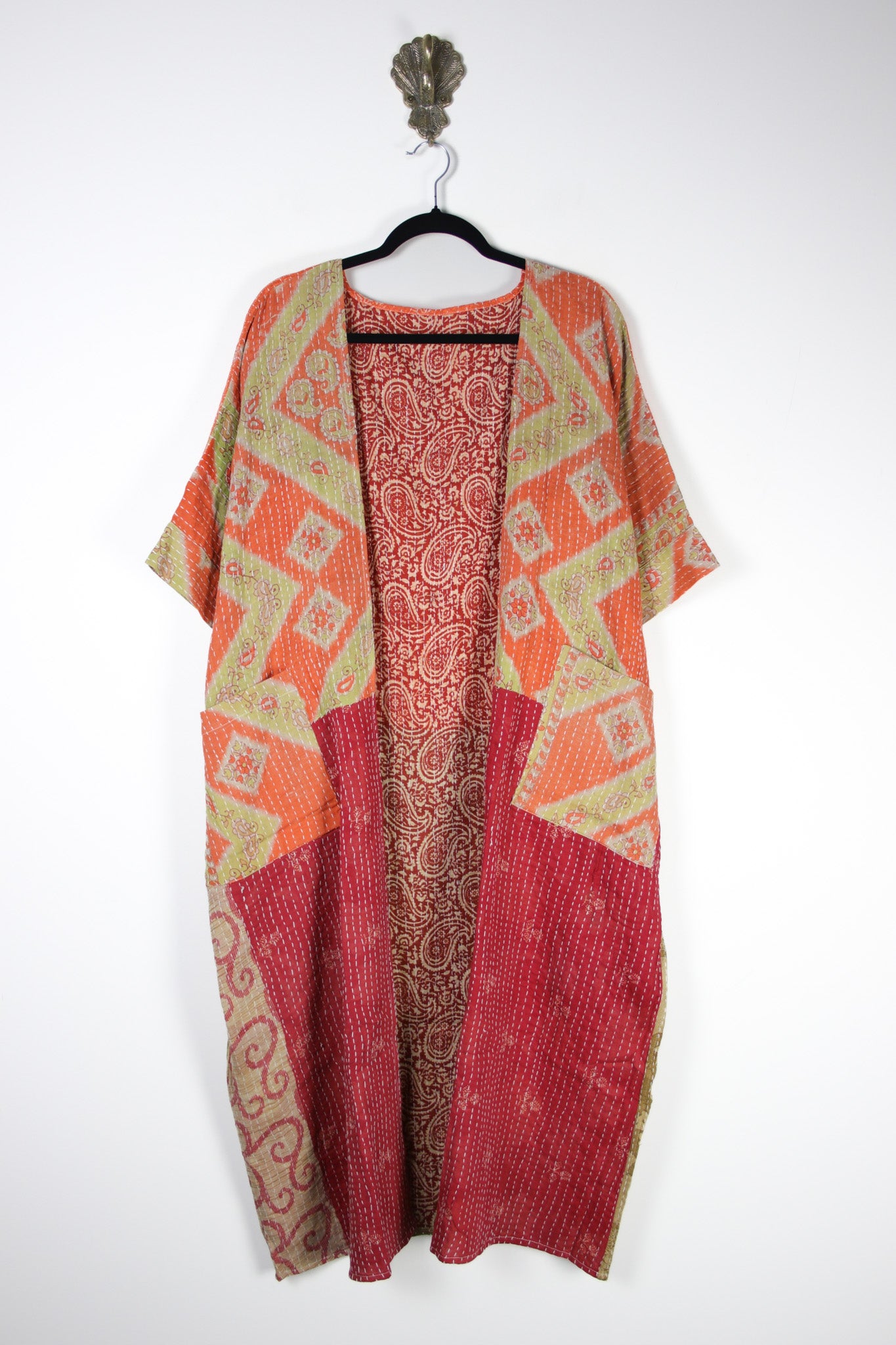 Kantha Flow Robe (20399) FlowRobeRenewBohemian203991 Renew Bohemian Pty Ltd