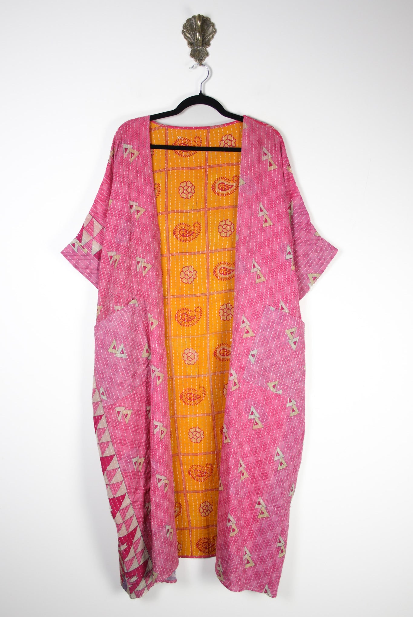 Kantha Flow Robe (20429) FlowRobeRenewBohemian204291 Renew Bohemian Pty Ltd
