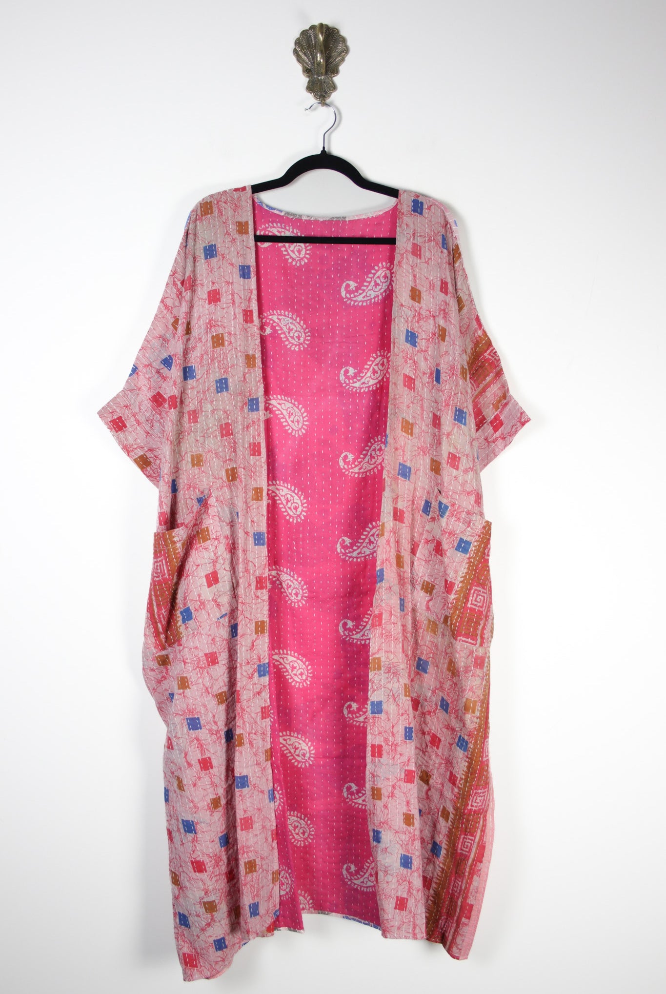Kantha Flow Robe (20430) FlowRobeRenewBohemian204301 Renew Bohemian Pty Ltd