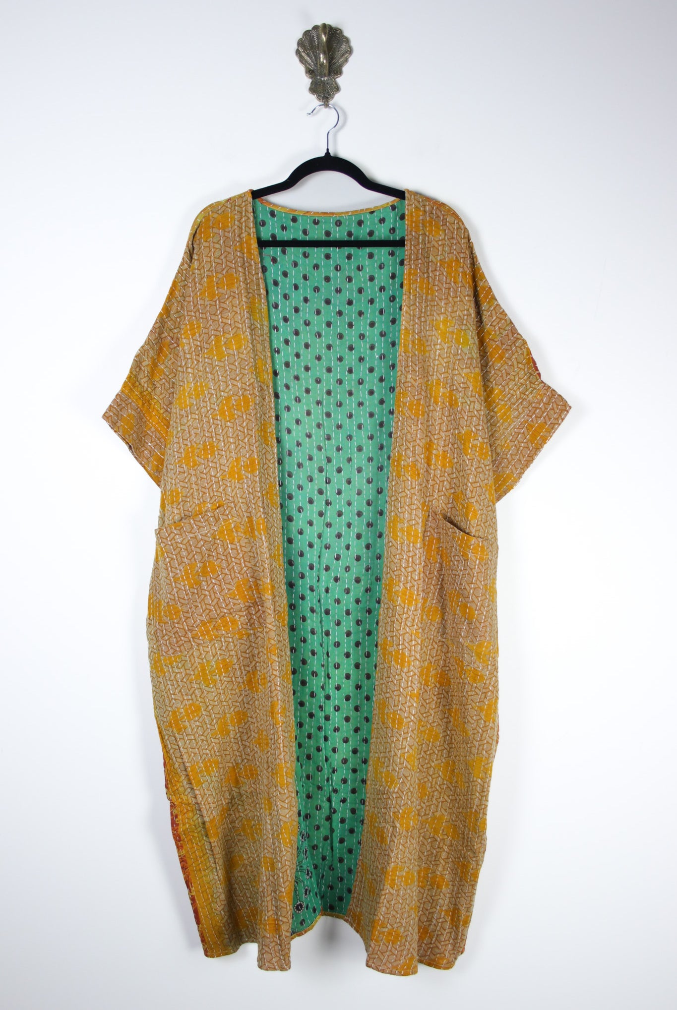 Kantha Flow Robe (20441) FlowRobeRenewBohemian204411 Renew Bohemian Pty Ltd