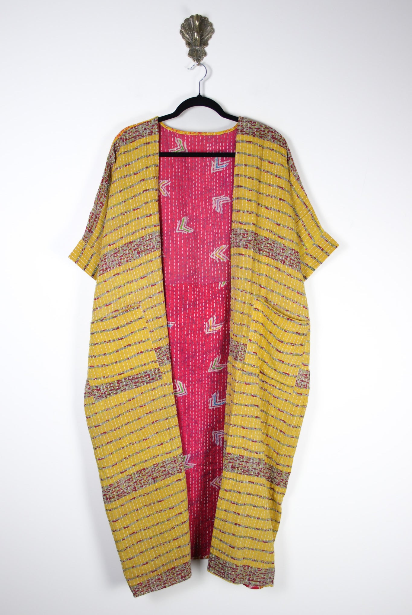Kantha Flow Robe (20444) FlowRobeRenewBohemian204441 Renew Bohemian Pty Ltd