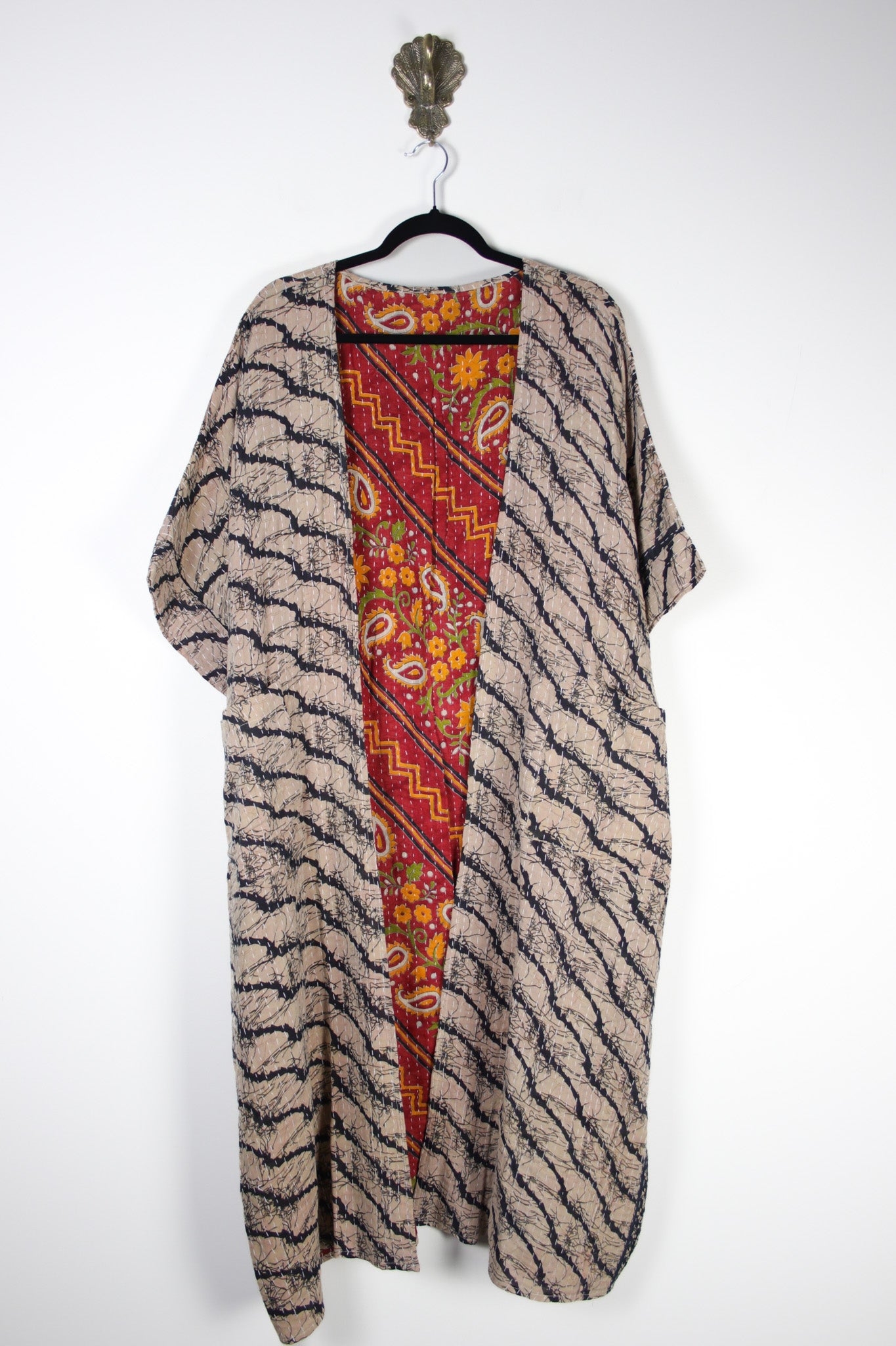 Kantha Flow Robe (20453) FlowRobeRenewBohemian204531 Renew Bohemian Pty Ltd
