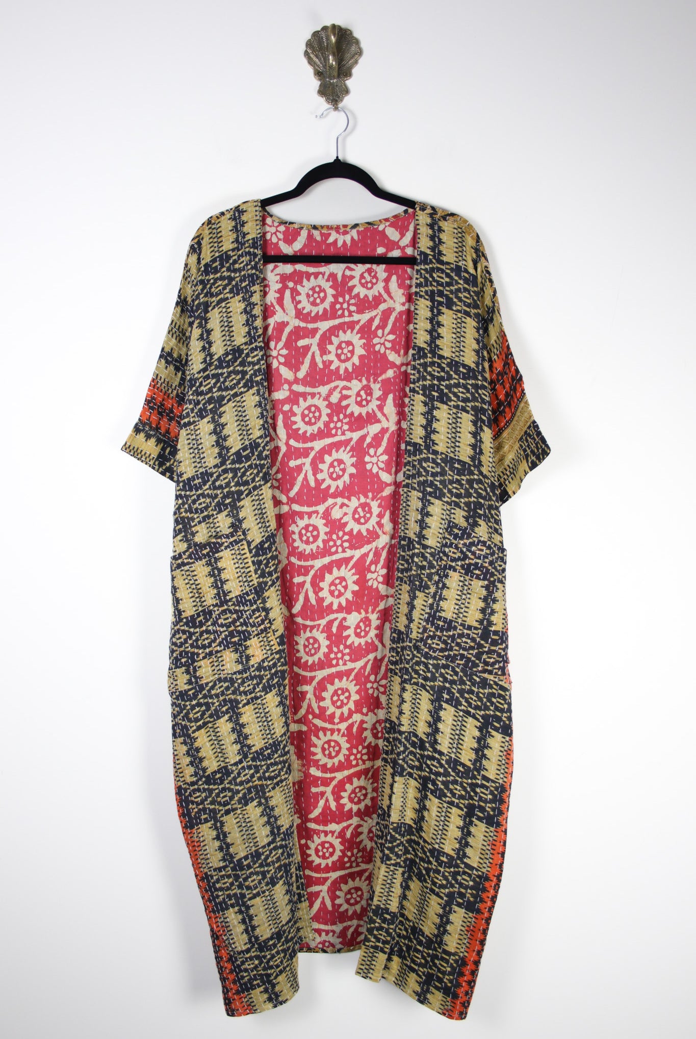 Kantha Flow Robe (20454) FlowRobeRenewBohemian204541 Renew Bohemian Pty Ltd