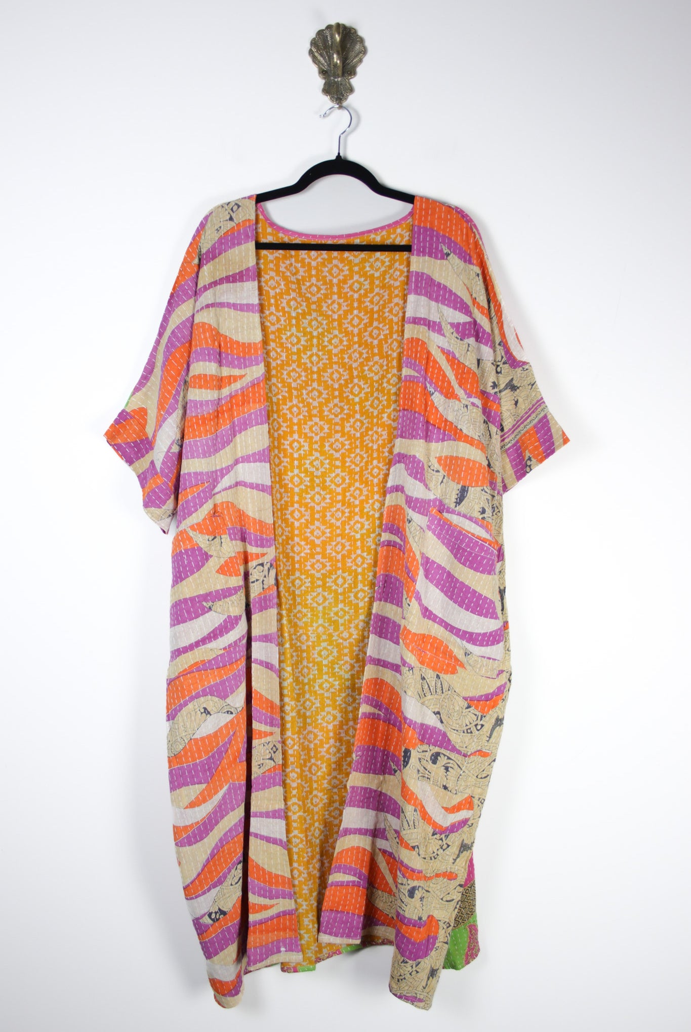 Kantha Flow Robe (20457) FlowRobeRenewBohemian204571 Renew Bohemian Pty Ltd
