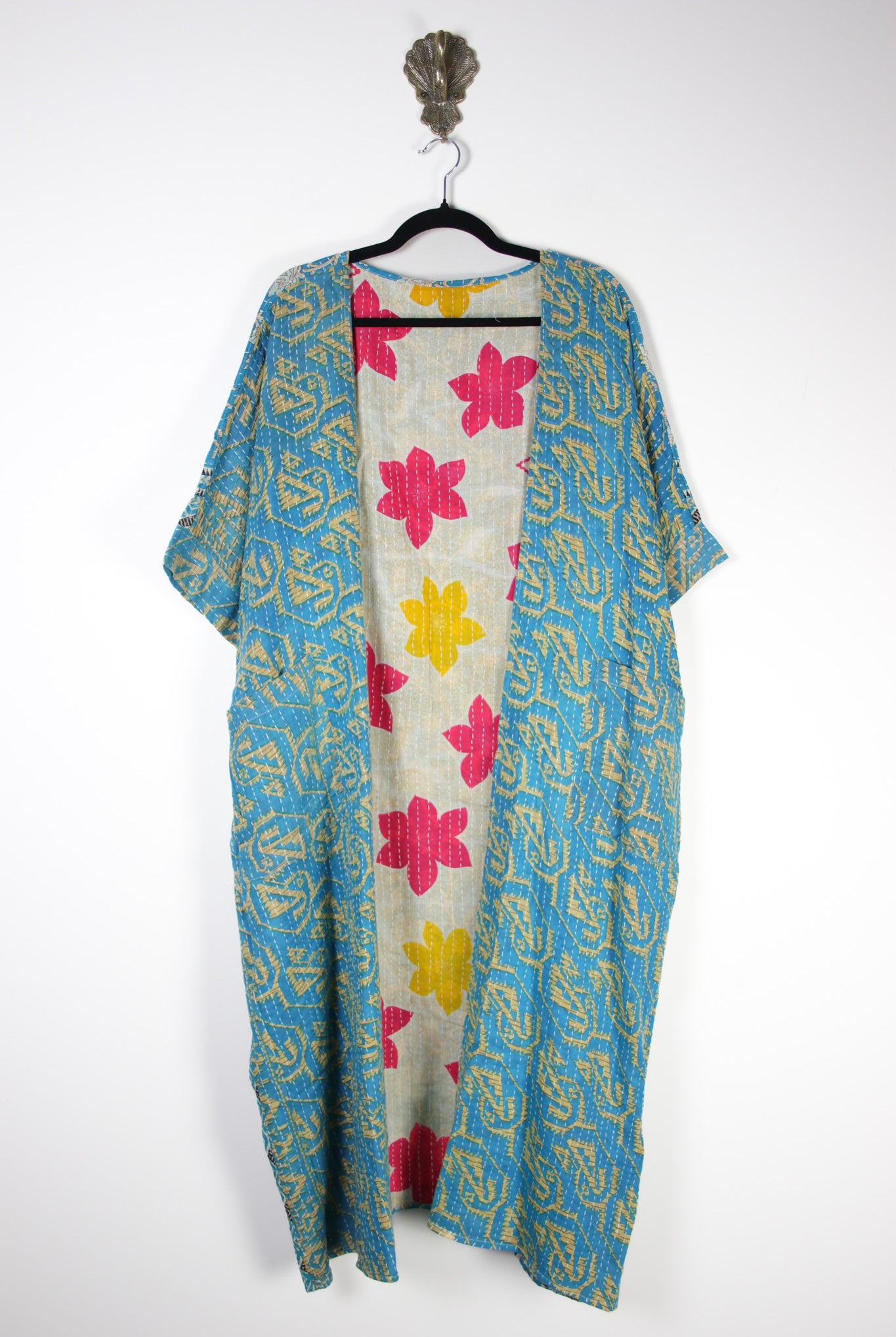 Kantha Flow Robe (20458) FlowRobeRenewBohemian204581 Renew Bohemian Pty Ltd