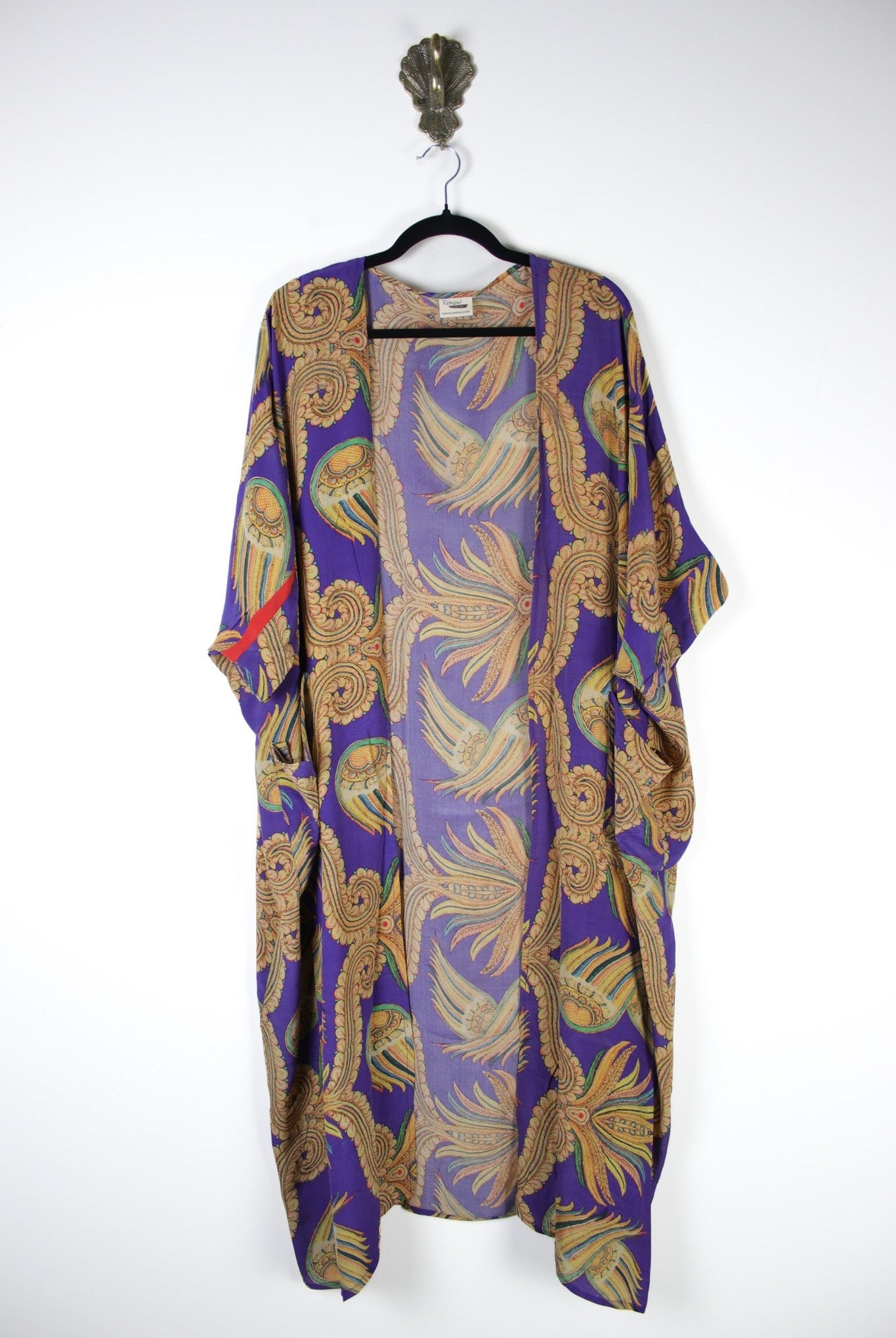 Silk Flow Robe (16618) FlowRobeRenewVintage166181 Renew Bohemian Pty Ltd