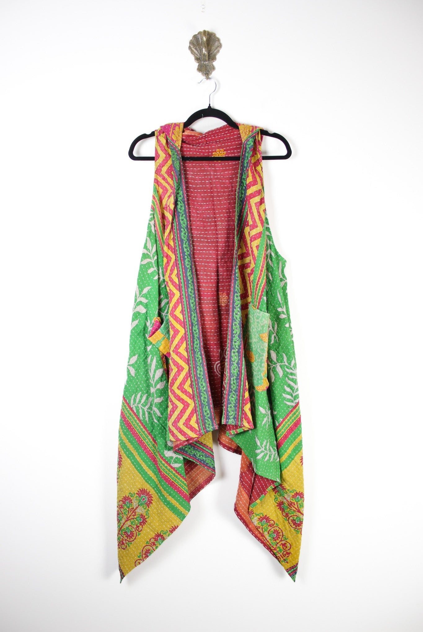 Gemini Hooded Vest (18111) GeminiVestRenewVintage181111 Renew Bohemian Pty Ltd