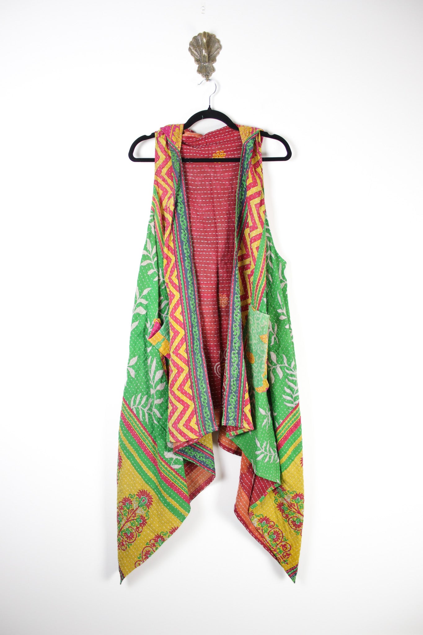 Gemini Hooded Vest (18111) GeminiVestRenewVintage181111 Renew Bohemian Pty Ltd