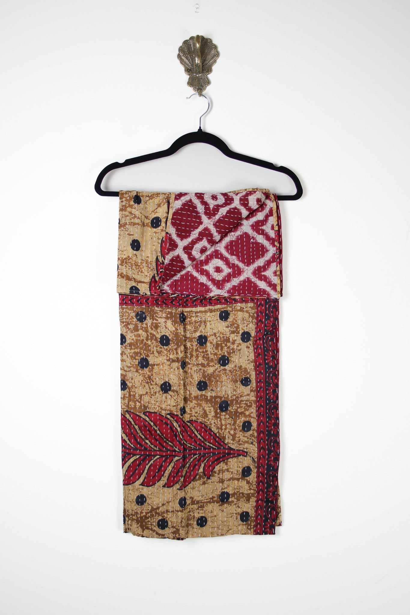 Chunky Kantha Scarf (18330) IMG_4260 Renew Bohemian Pty Ltd