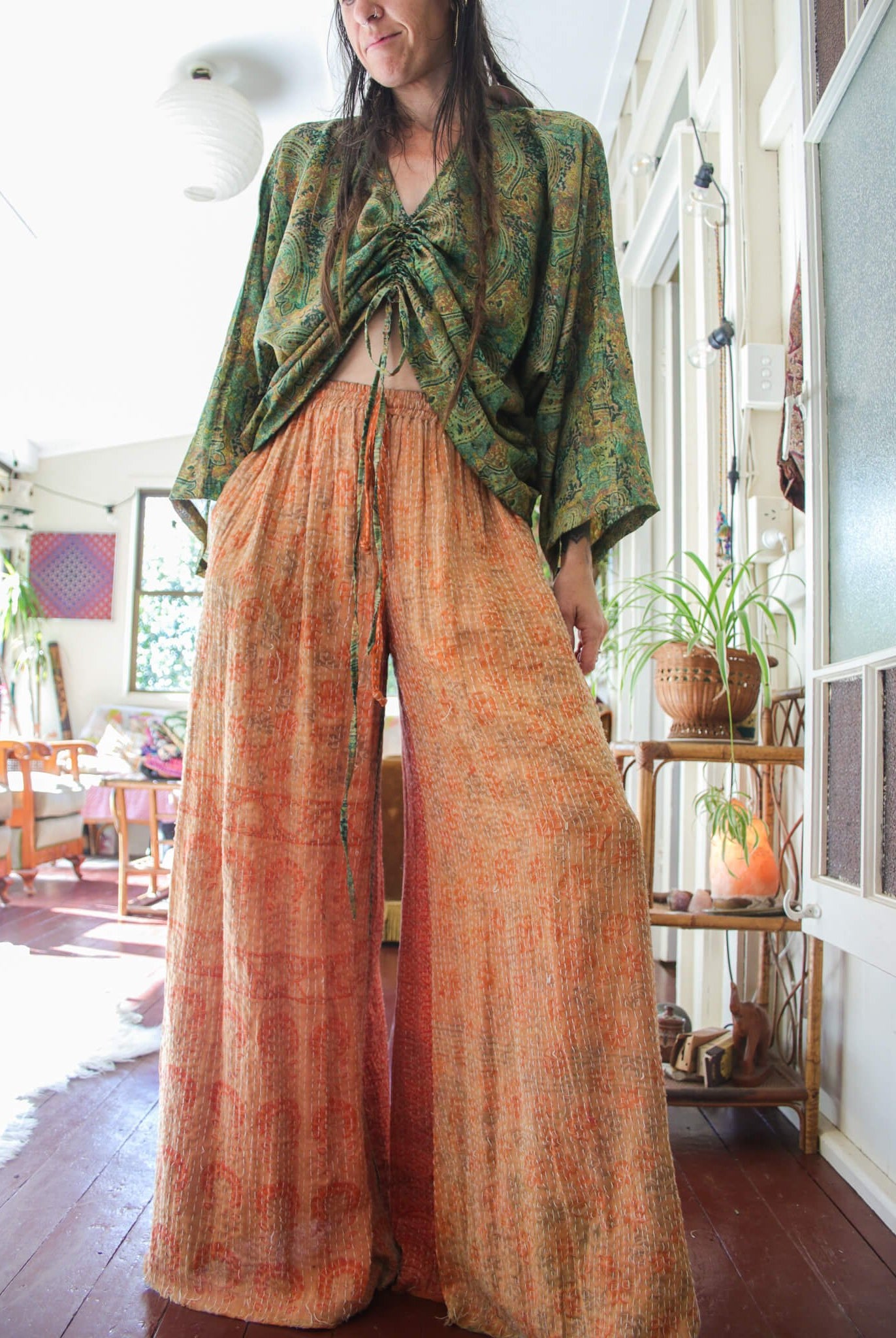Wholesale Lot - Kantha Palazzo Pants - 12qty JovieSilkTop3148_add9b963-62d5-48a3-876b-b3c75d103a50 Renew Bohemian Pty Ltd