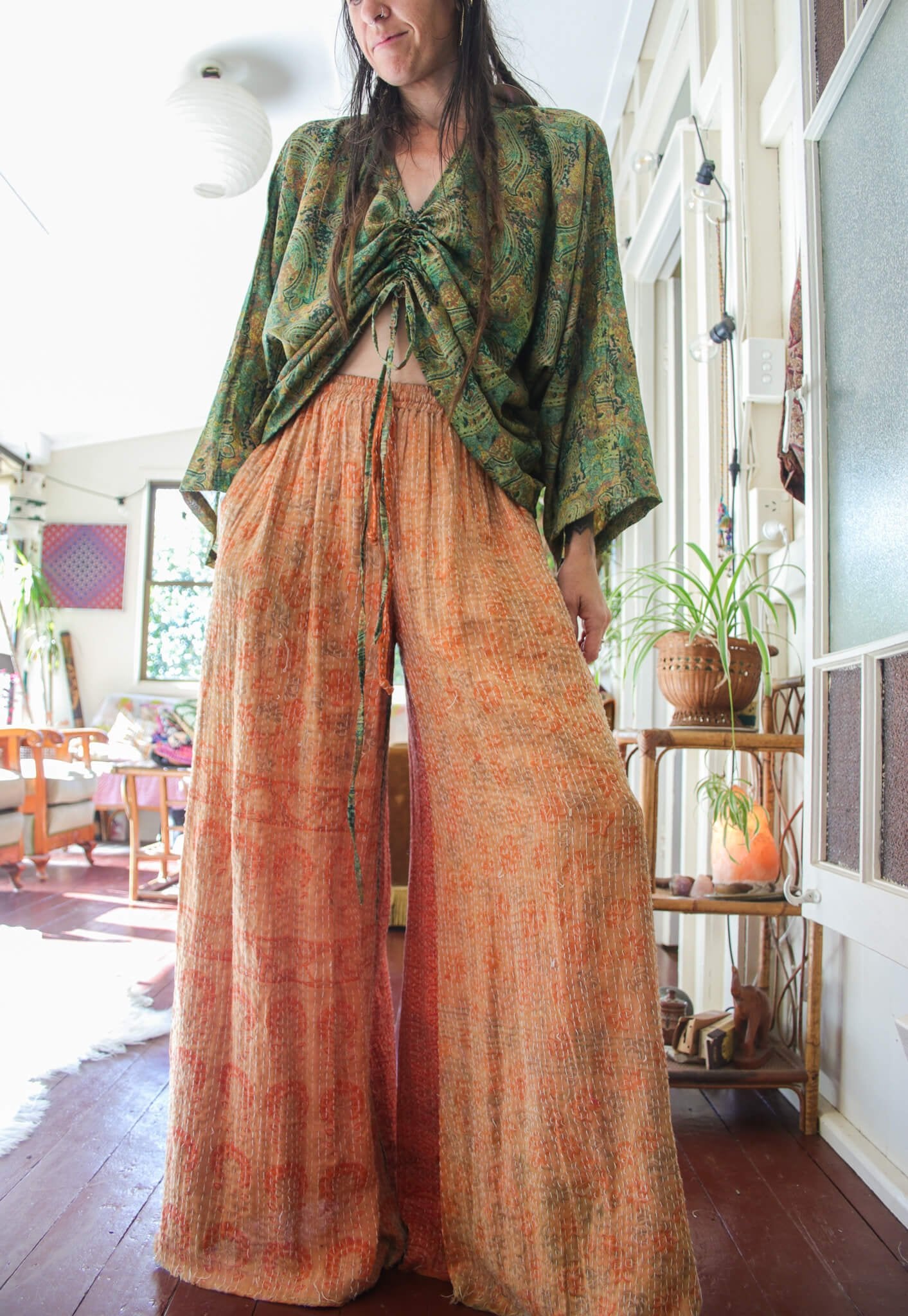 Wholesale Lot - Kantha Palazzo Pants - 12qty JovieSilkTop3148_add9b963-62d5-48a3-876b-b3c75d103a50 Renew Bohemian Pty Ltd