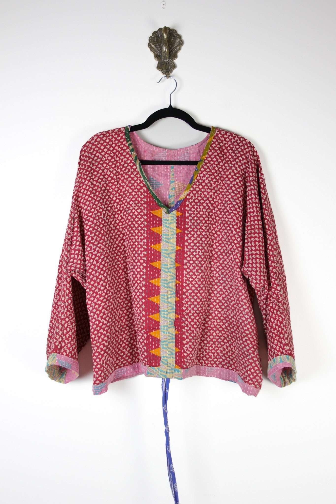 Jovie Kantha Top S/M (16767) JovieTopS_MRenewVintage167672 Renew Bohemian Pty Ltd