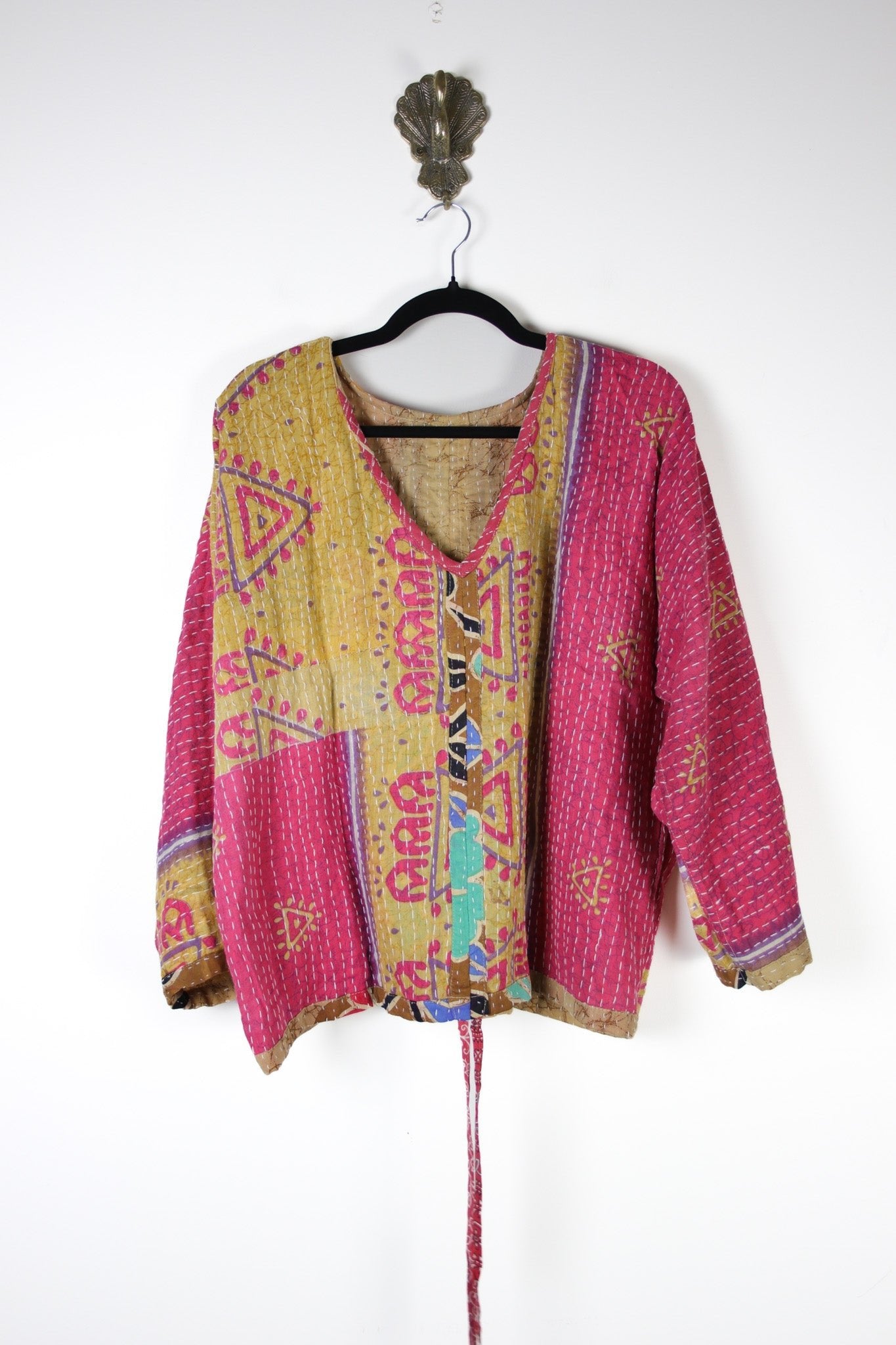 Jovie Kantha Top S/M (16772) JovieTopS_MRenewVintage167722 Renew Bohemian Pty Ltd