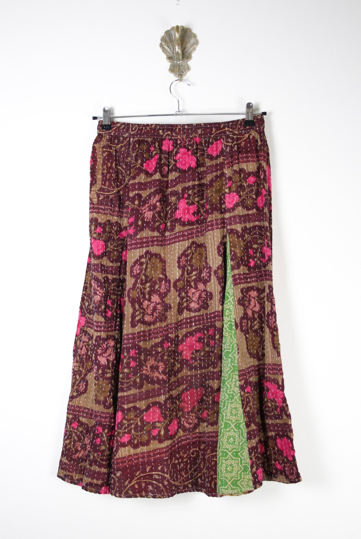 Juno Kantha Skirt M (17888) JunoSkirtMRenewVintage178882 Renew Bohemian Pty Ltd