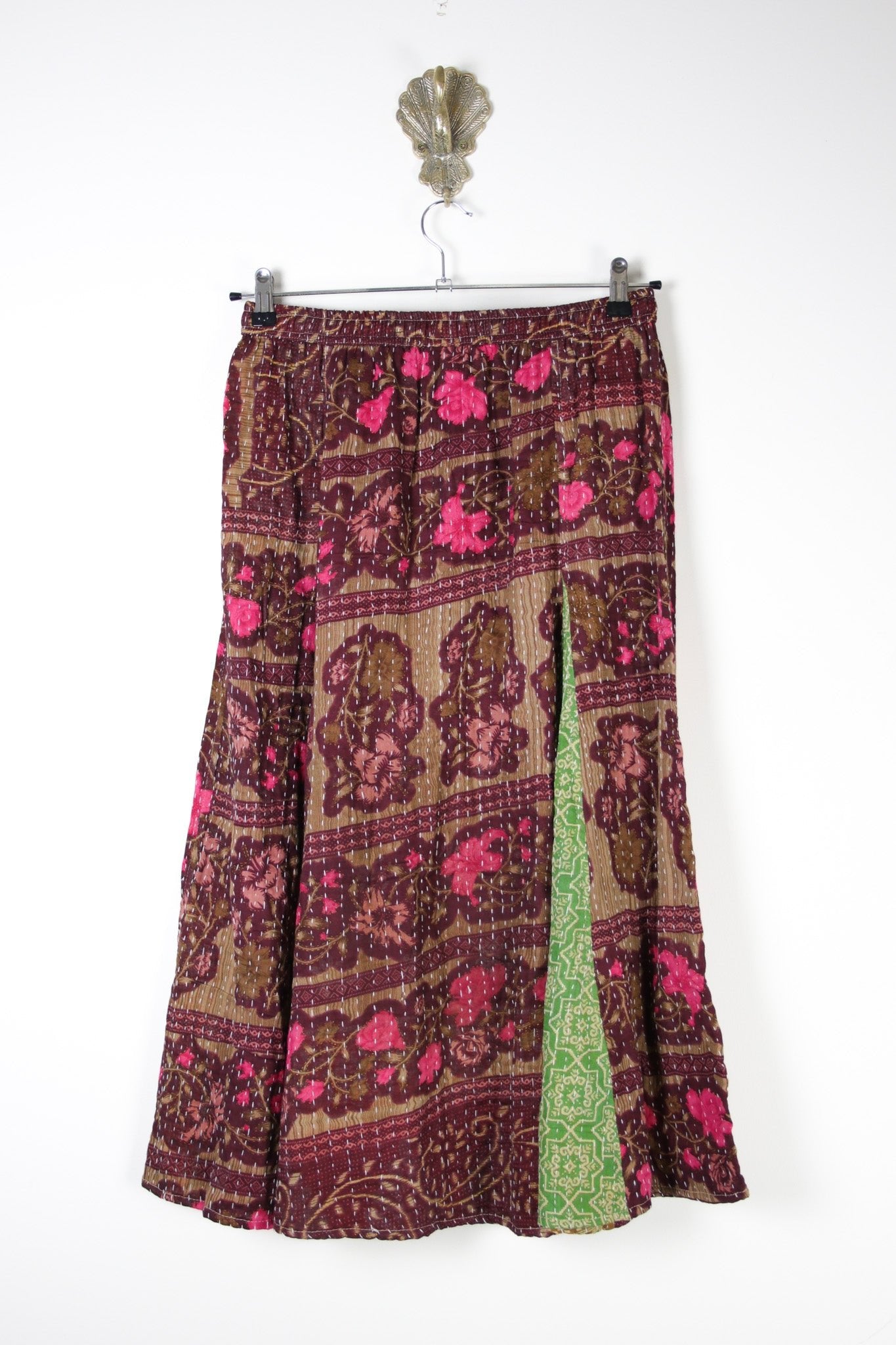 Juno Kantha Skirt M (17888) JunoSkirtMRenewVintage178882 Renew Bohemian Pty Ltd