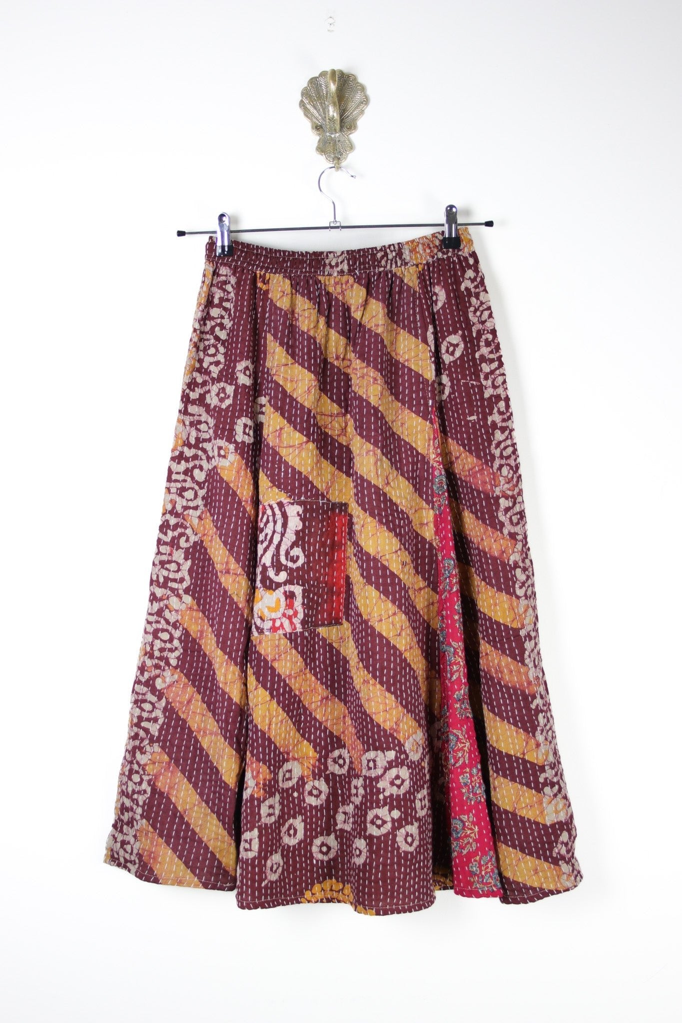 Juno Kantha Skirt S (17736) JunoSkirtSRenewVintage177362 Renew Bohemian Pty Ltd