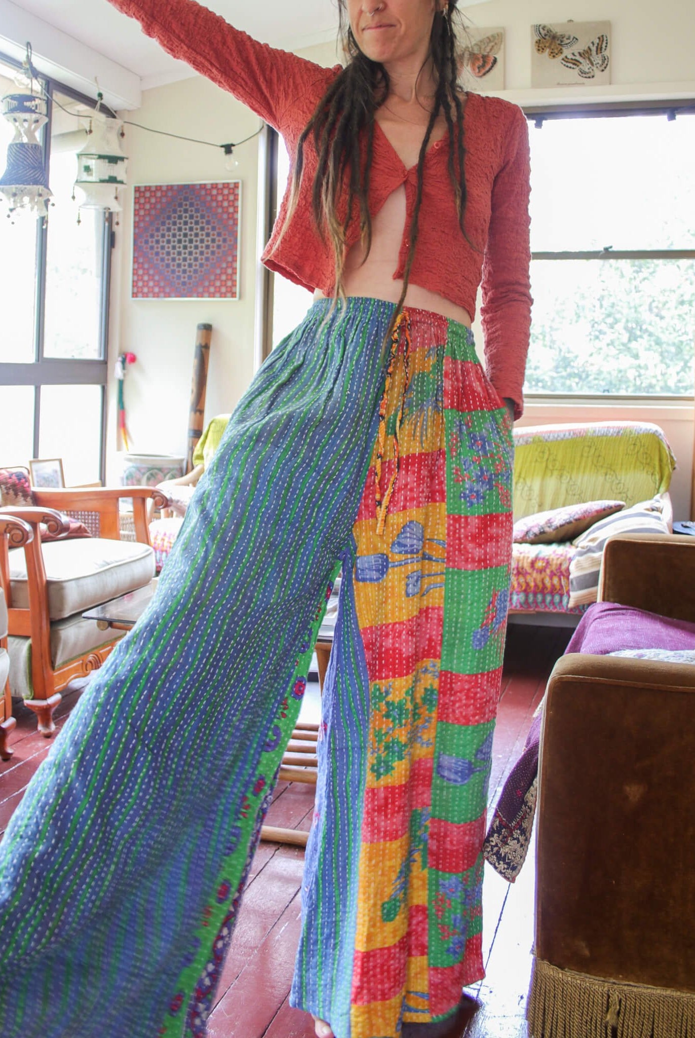 Wholesale Lot - Kantha Palazzo Pants - 12qty KanthaPalazzoPantsRenewVintage_11 Renew Bohemian Pty Ltd