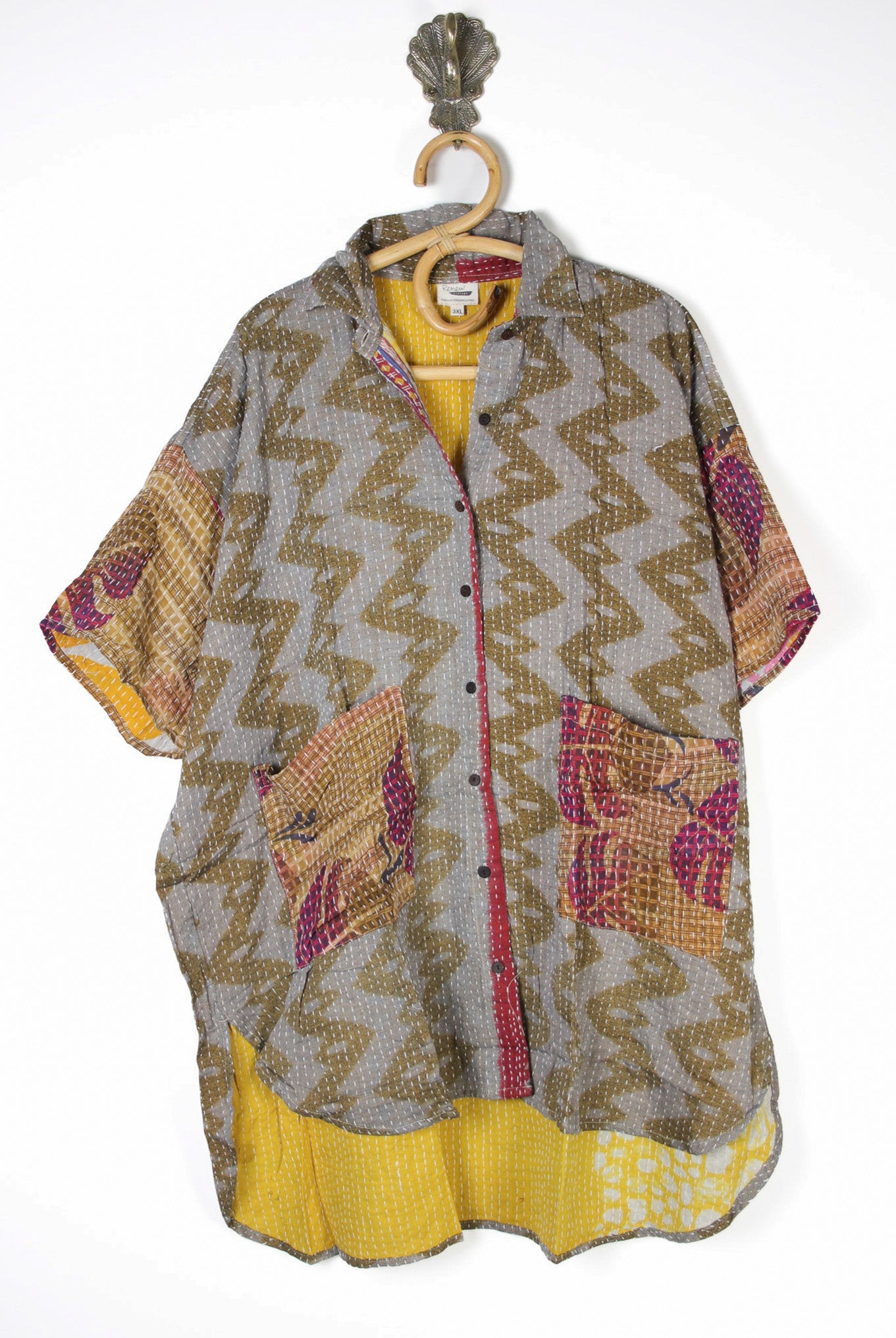 Lila Kantha Shirt 3XL (10576) LilaShirt3XLRenewVintage105761_9597f8b1-b3e3-418e-a29d-8840de8626df Renew Bohemian Pty Ltd