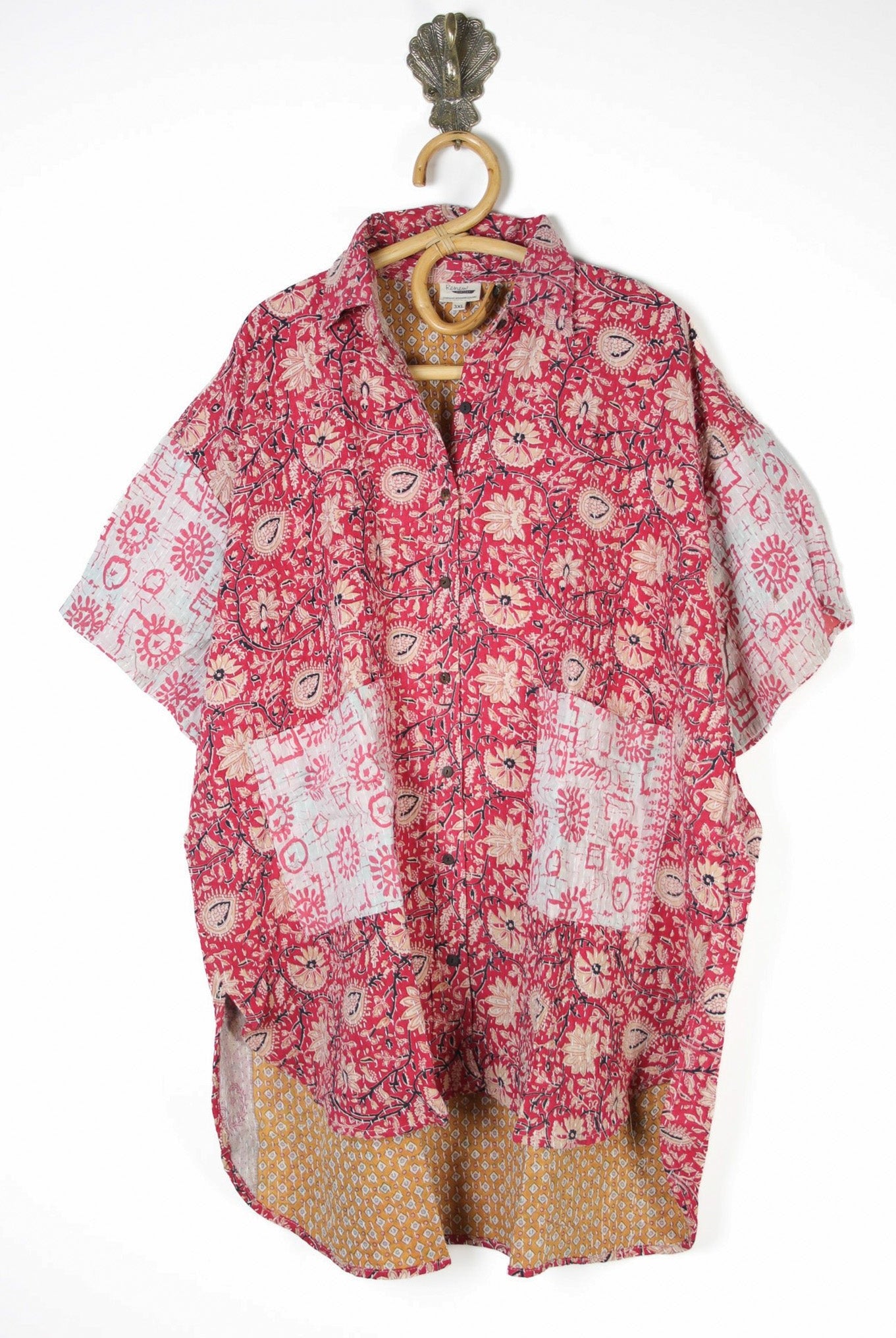 Lila Kantha Shirt 3XL (10577) LilaShirt3XLRenewVintage105771_53e7f656-0a5d-4020-9d41-f0ee0ffb2b7d Renew Bohemian Pty Ltd