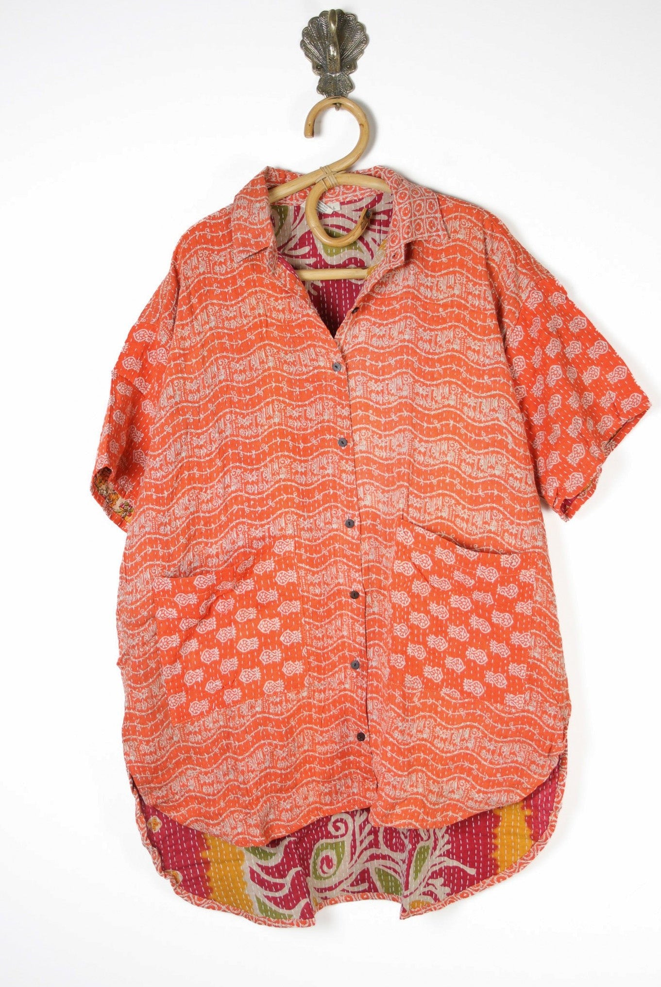 Lila Kantha Shirt L (10627) LilaShirtLRenewVintage106271_3639420e-261f-46ba-b71a-c4bc614ae9dc Renew Bohemian Pty Ltd
