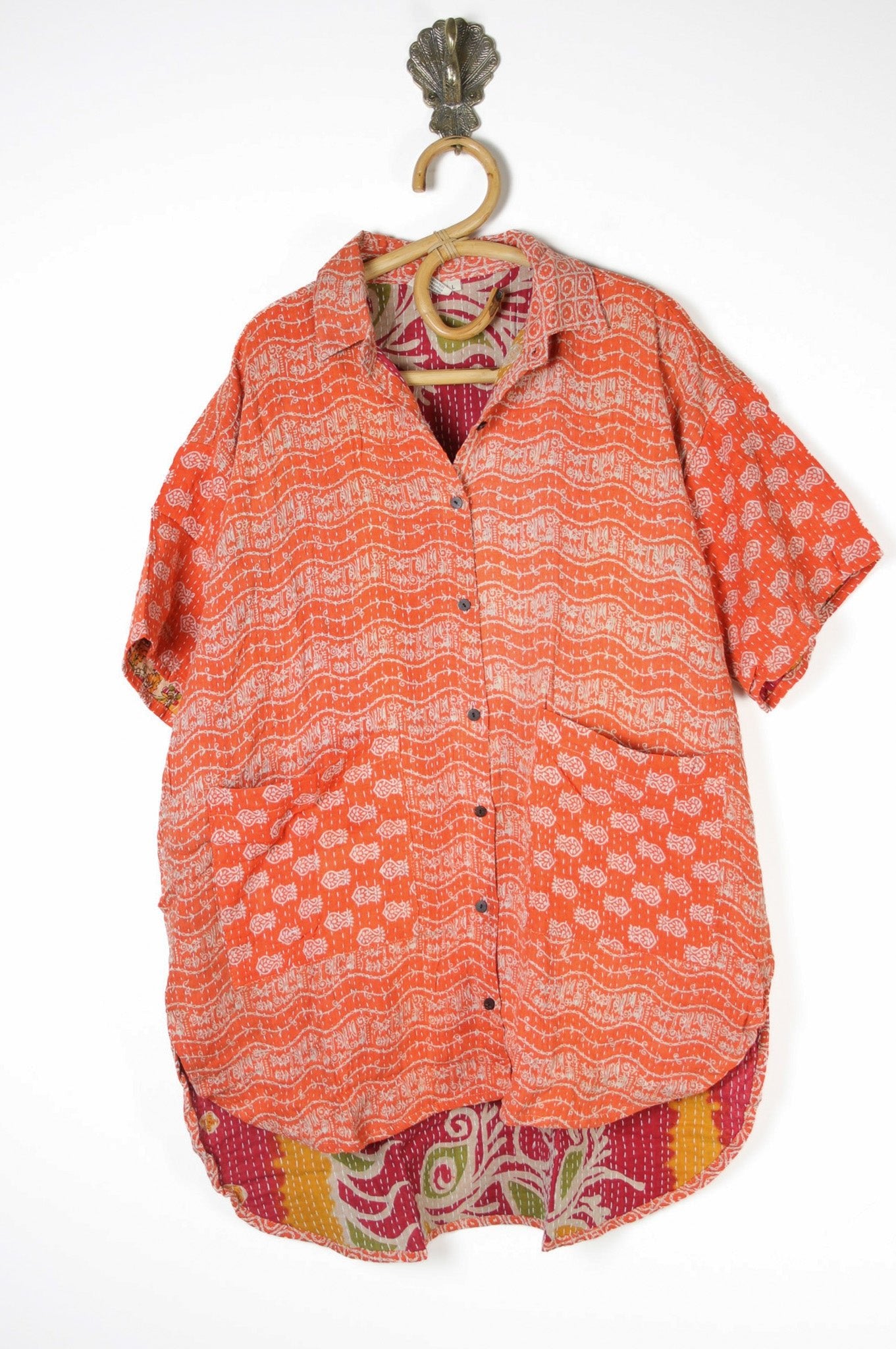 Lila Kantha Shirt L (10627) LilaShirtLRenewVintage106271_3639420e-261f-46ba-b71a-c4bc614ae9dc Renew Bohemian Pty Ltd